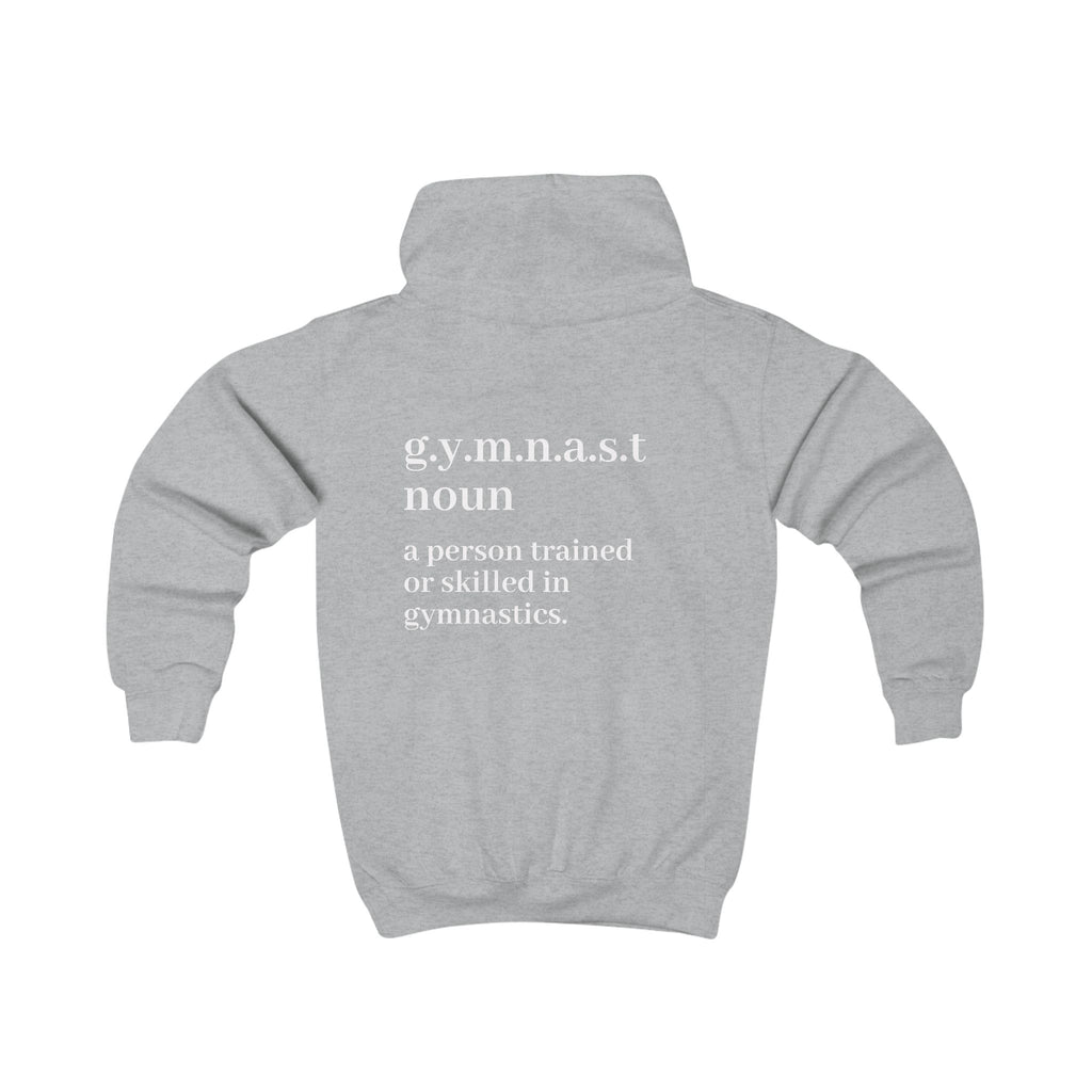 Gymnast Definition Kids Hoodie — 'g.y.m.n.a.s.t' Gymnastics Sweatshirt for Girls & Boys