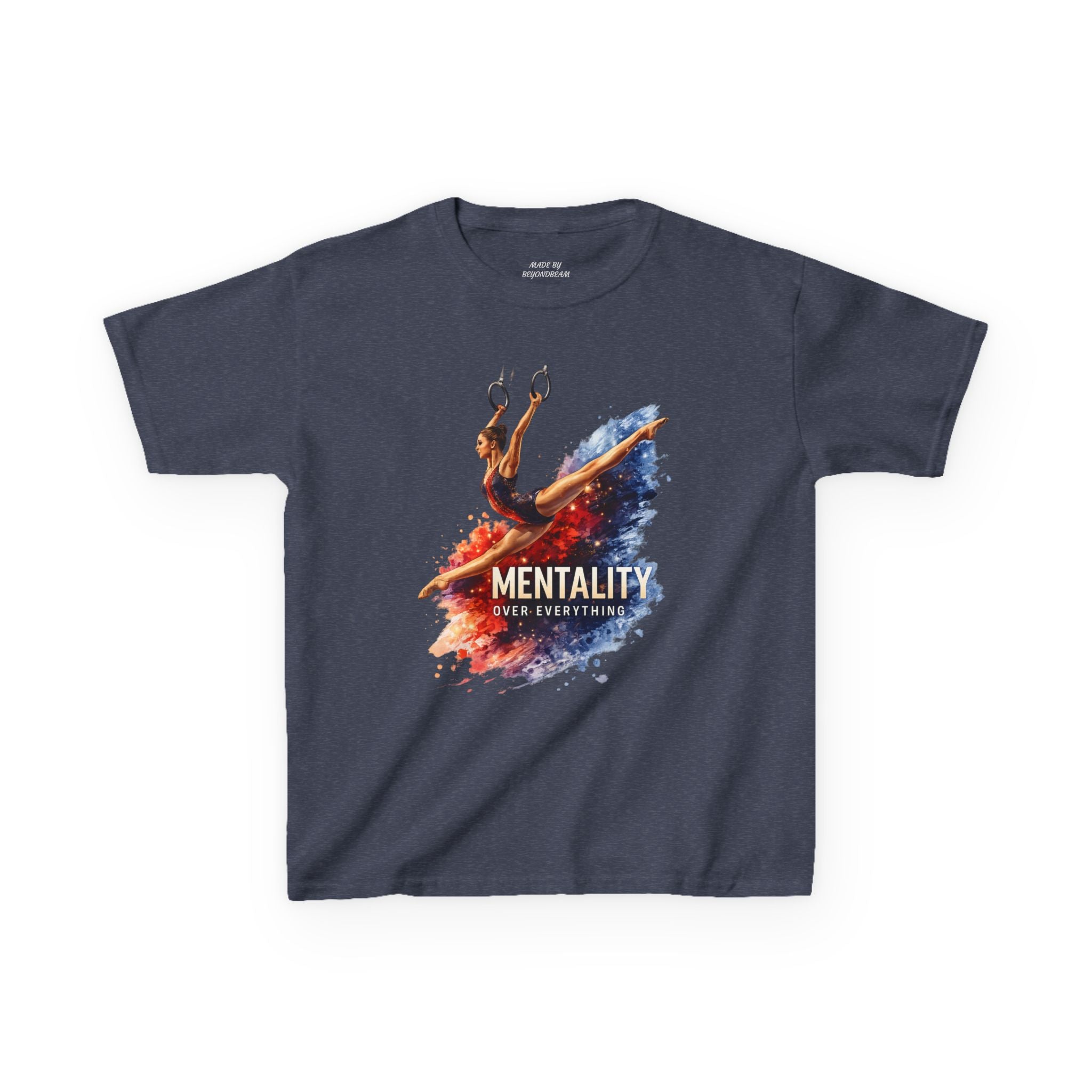 Kids Gymnastics T‑Shirt — 'Mentality: Gymnastics' Colorful Athlete Design