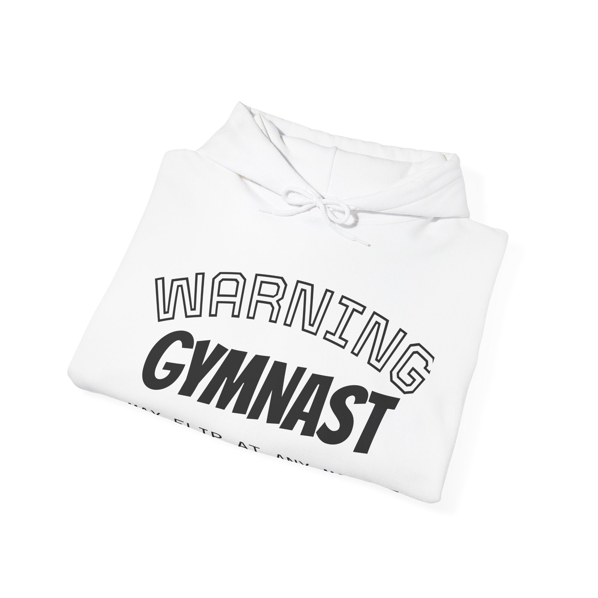 Unisex Heavy Blend™ Hooded Sweatshirt - WARNING GYMNAST MAY FLIP (Adult)