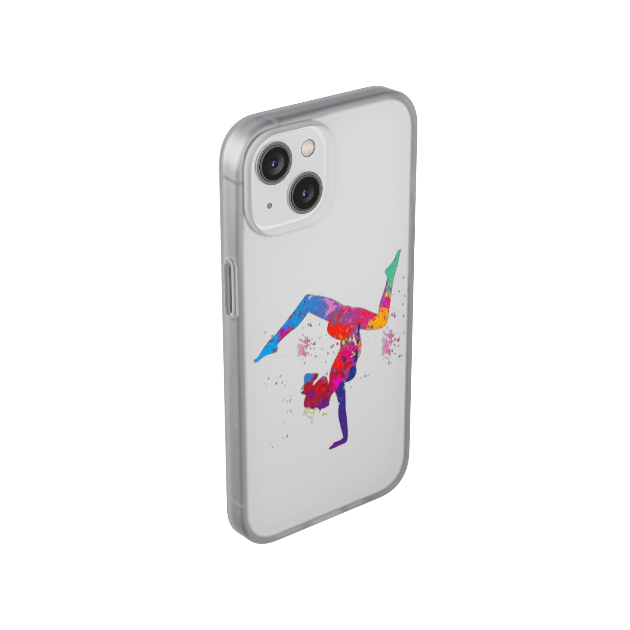 Gymnast Silhouette Phone Case – Colorful Acrobat Watercolor iPhone Cover