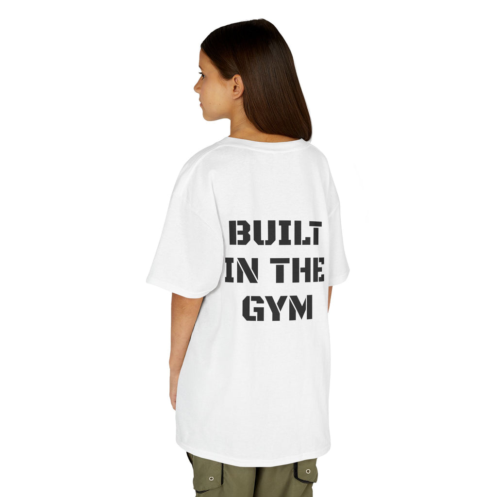 Kids Tee — "Built in the Gym" Motivational Fitness Shirt