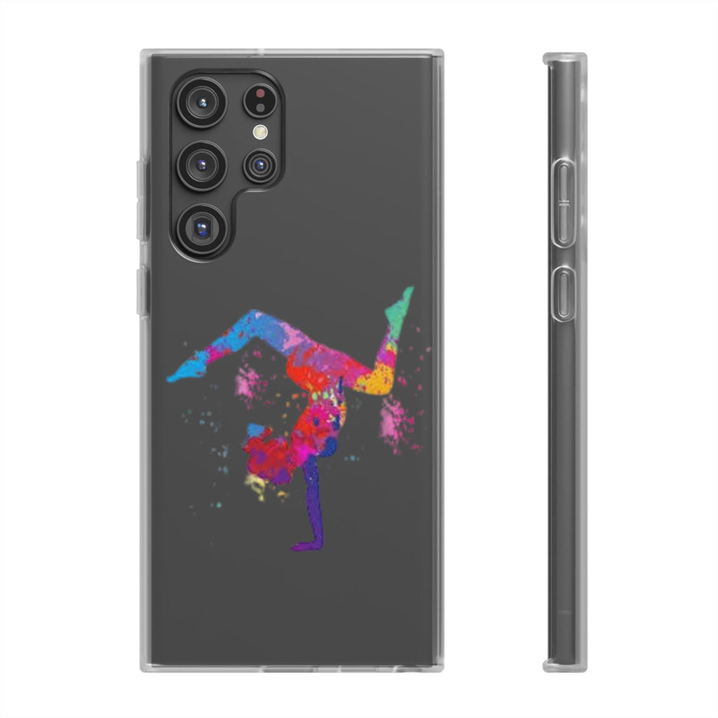 Gymnast Silhouette Phone Case – Colorful Acrobat Watercolor iPhone Cover