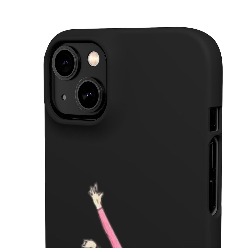 Gymnastics Phone Case — Leaping Girl Snap Case (Black)