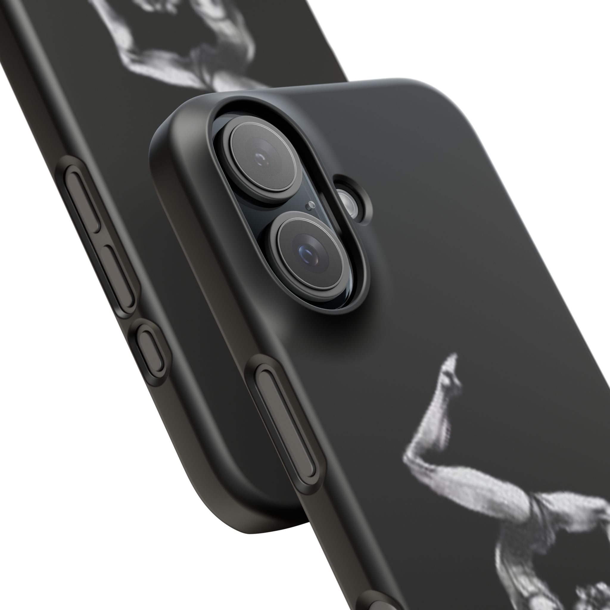 Gymnastics Phone Case — Black Chalk-Style Handstand Design