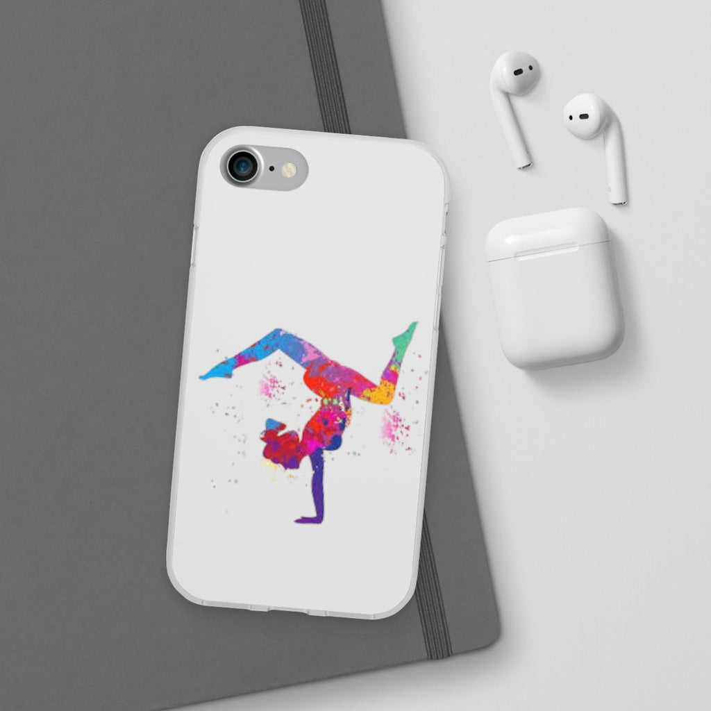 Gymnast Silhouette Phone Case – Colorful Acrobat Watercolor iPhone Cover