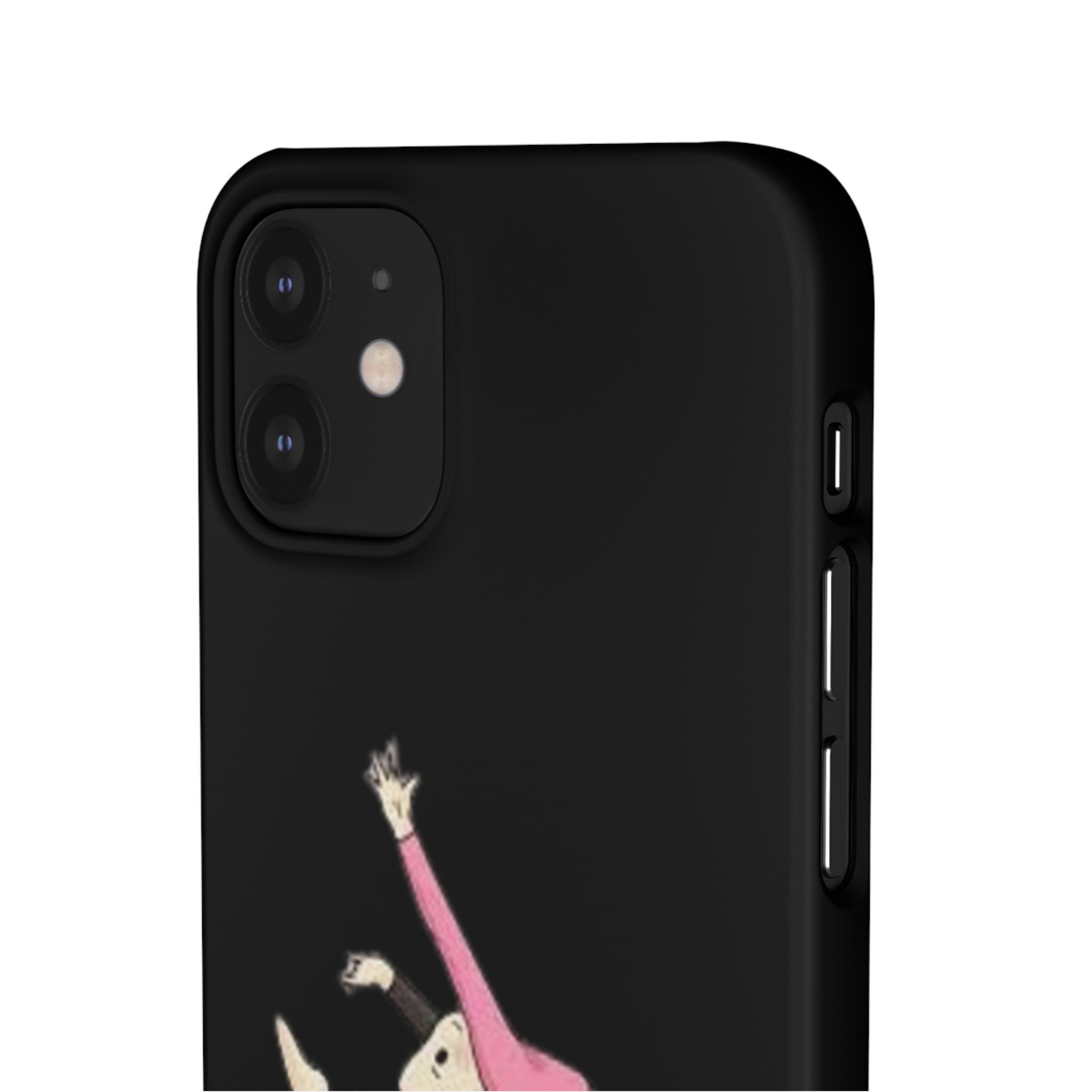Gymnastics Phone Case — Leaping Girl Snap Case (Black)