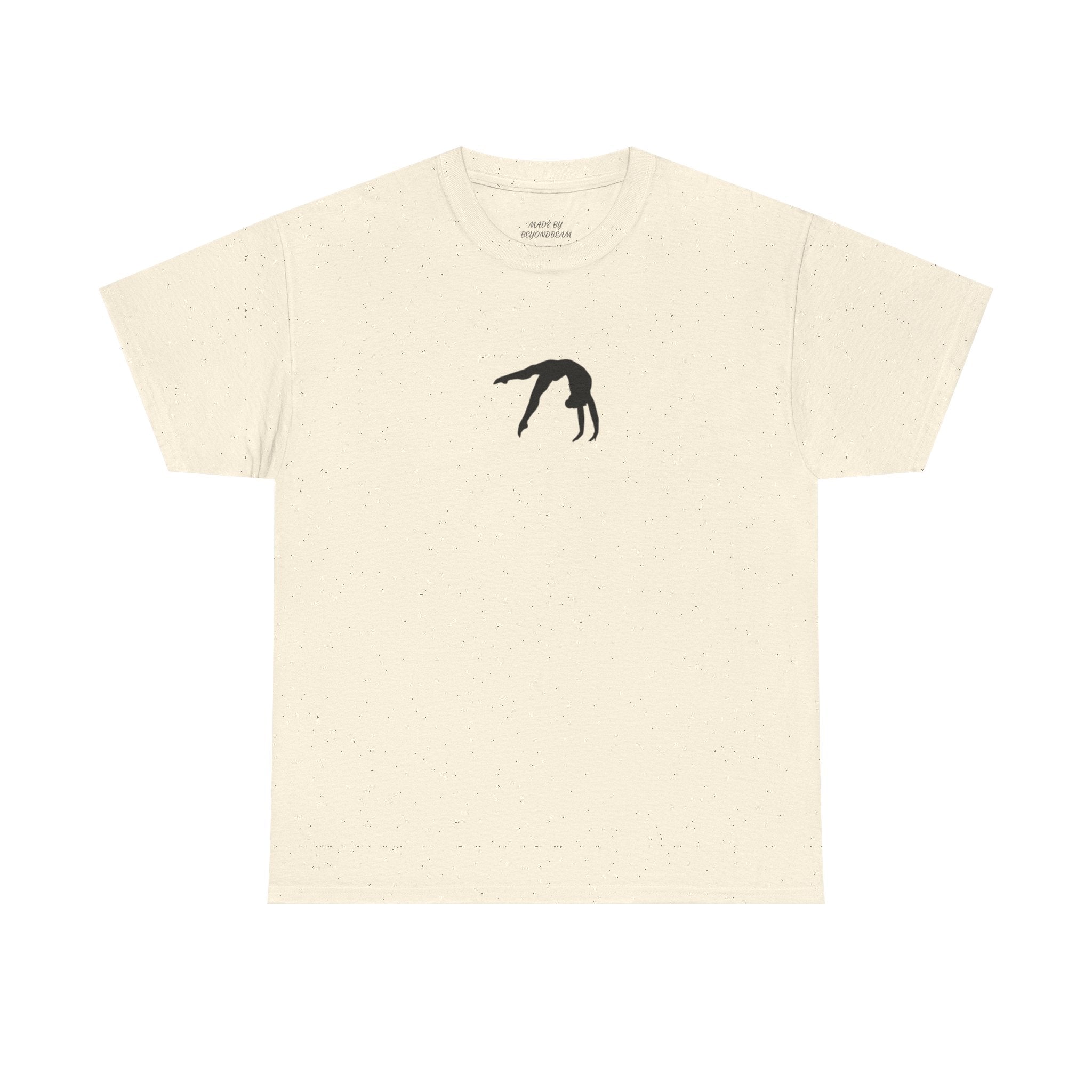 Gymnast Silhouette T-Shirt — Minimal Backbend Design Athletic Tee (Adults)