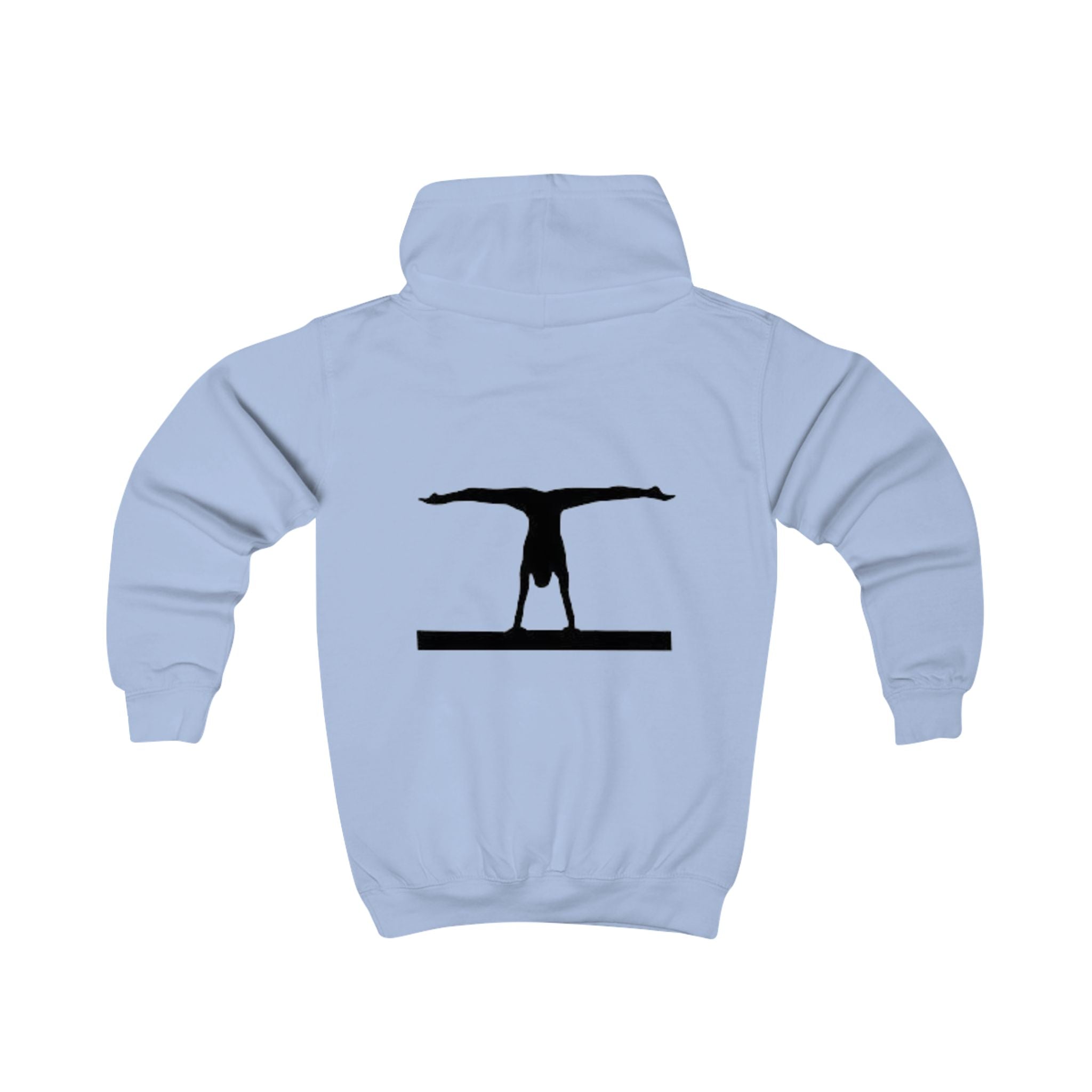 Kids Hoodie — 'BALANCE' Gymnastics Hoodie with Handstand Silhouette