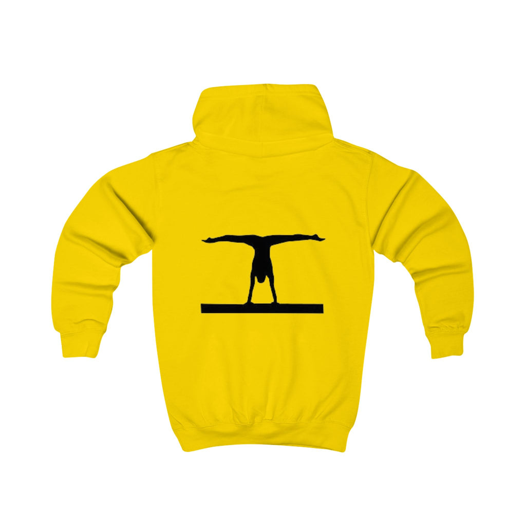 Kids Hoodie — 'BALANCE' Gymnastics Hoodie with Handstand Silhouette