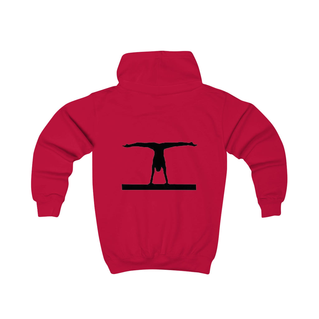 Kids Hoodie — 'BALANCE' Gymnastics Hoodie with Handstand Silhouette