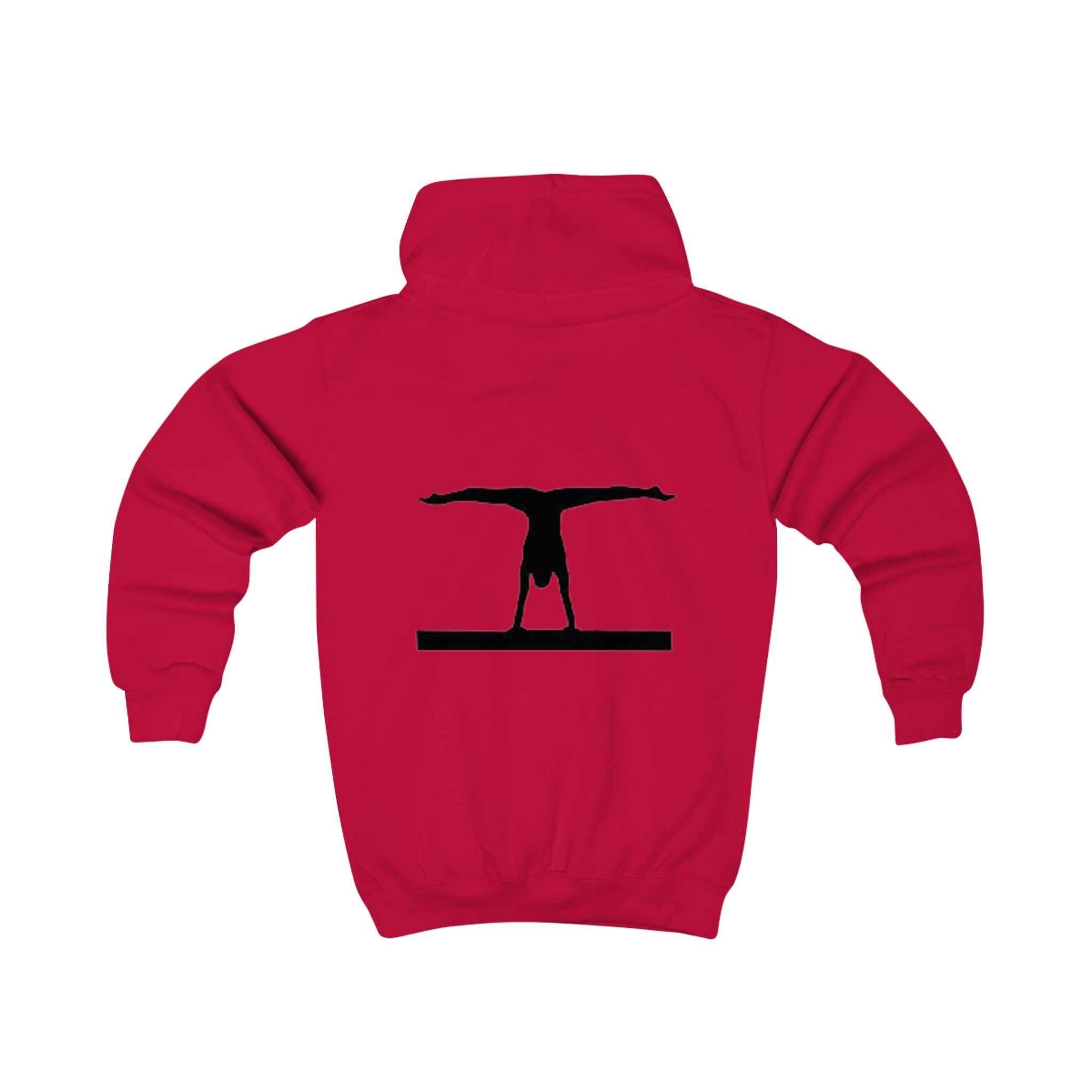 Kids Hoodie — 'BALANCE' Gymnastics Hoodie with Handstand Silhouette