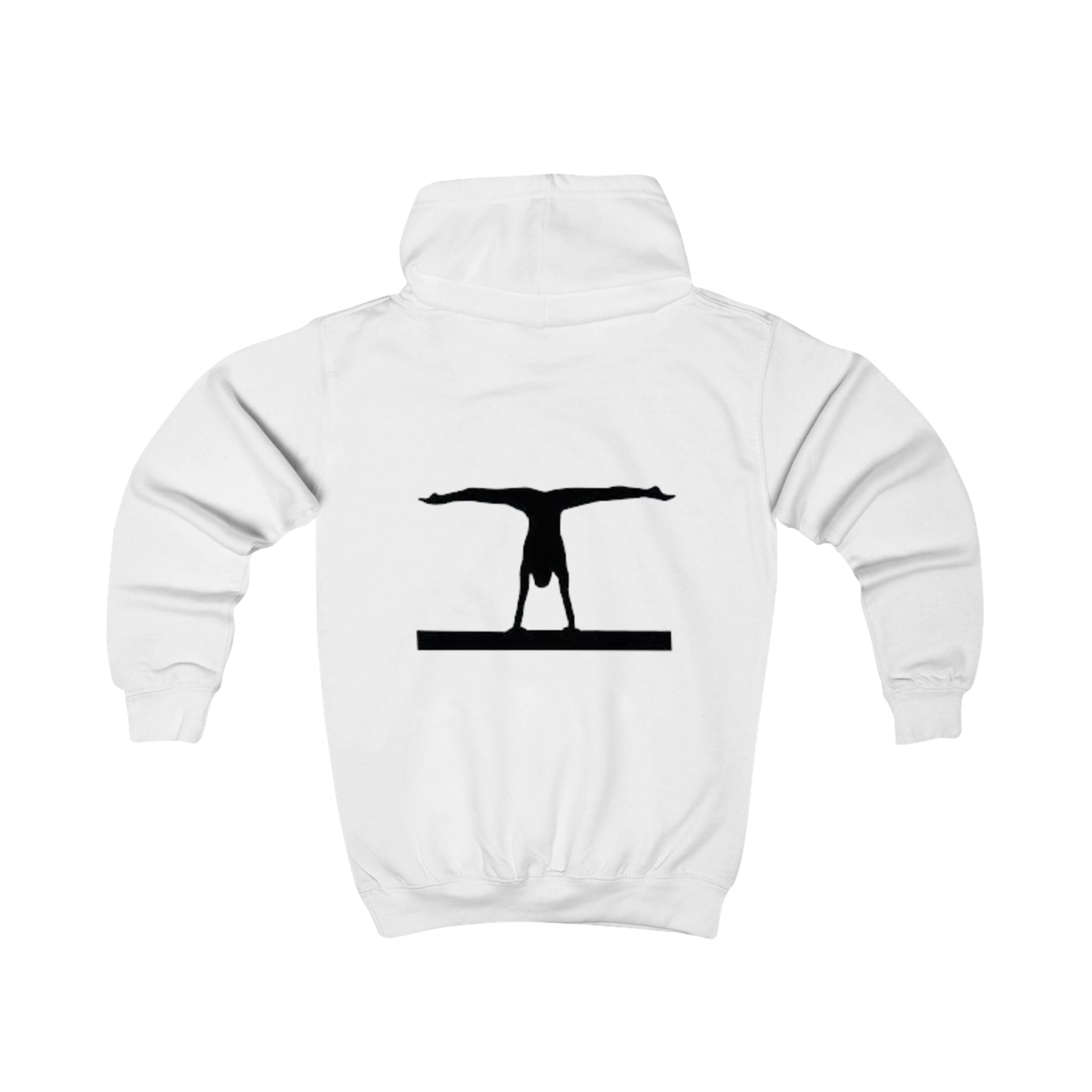 Kids Hoodie — 'BALANCE' Gymnastics Hoodie with Handstand Silhouette