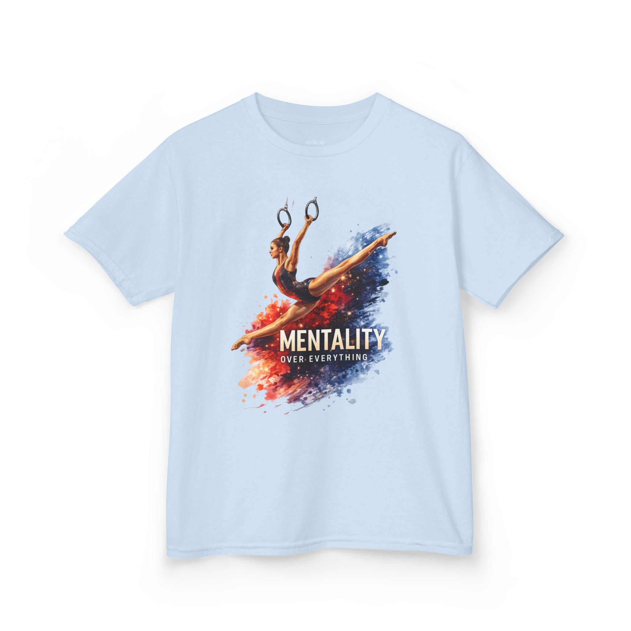 Kids Gymnastics T‑Shirt — 'Mentality: Gymnastics' Colorful Athlete Design