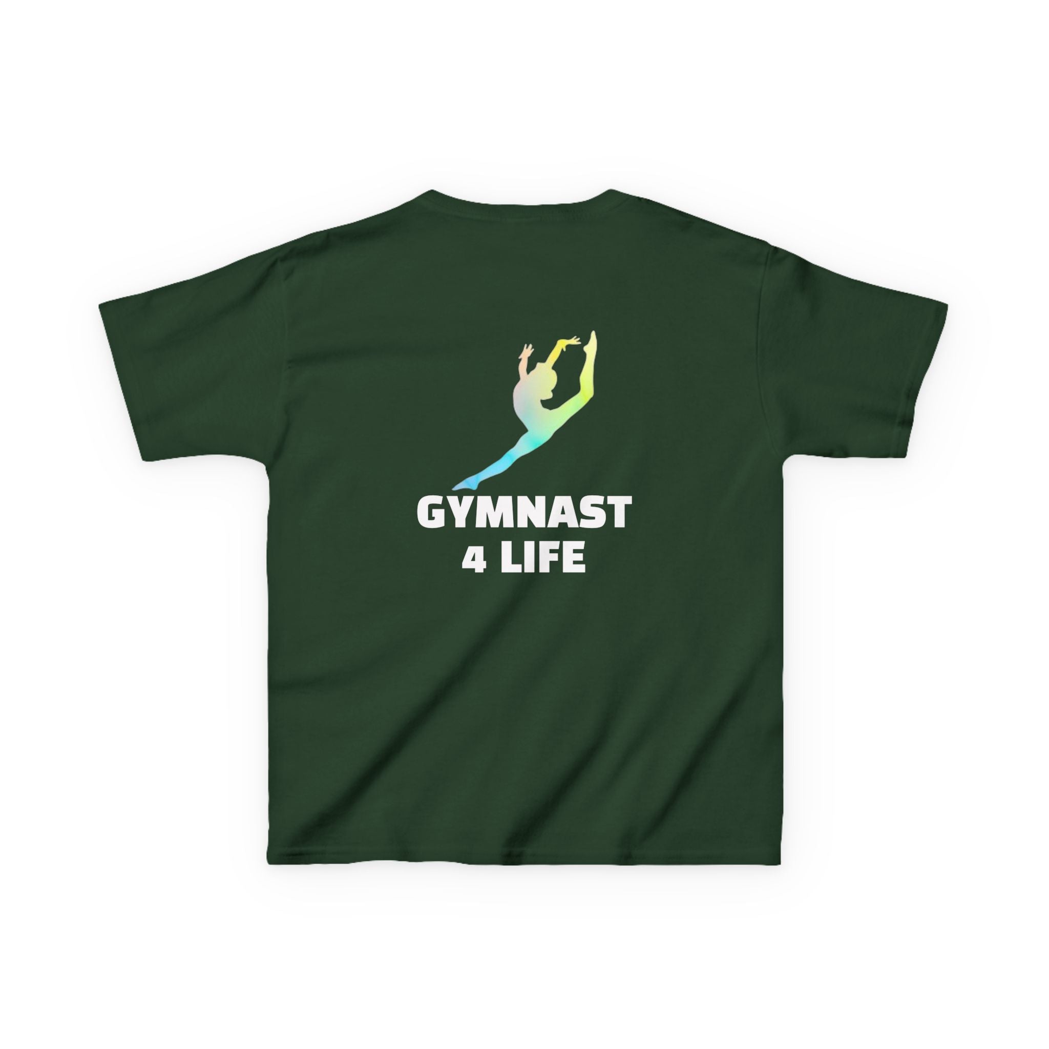 Gymnast Kids Tee — 'Gymnast 4 Life' Gradient Silhouette Shirt