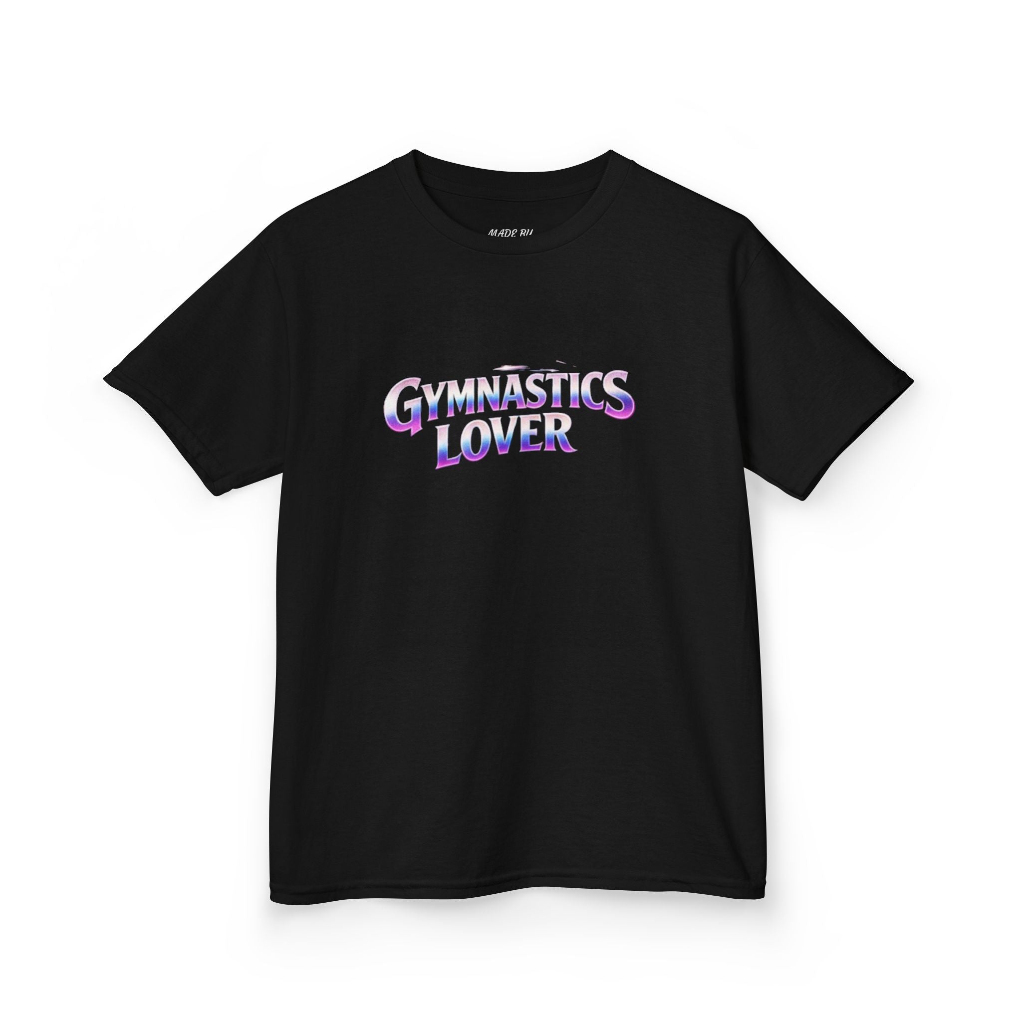 Kids T-Shirt — "Gymnastics Lover" Retro Neon Graphic Tee