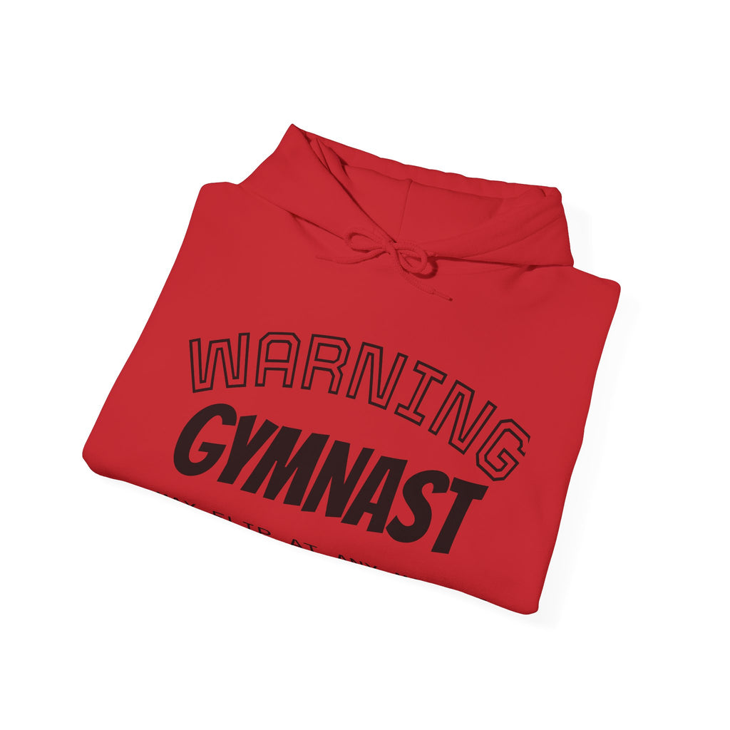 Unisex Heavy Blend™ Hooded Sweatshirt - WARNING GYMNAST MAY FLIP (Adult)