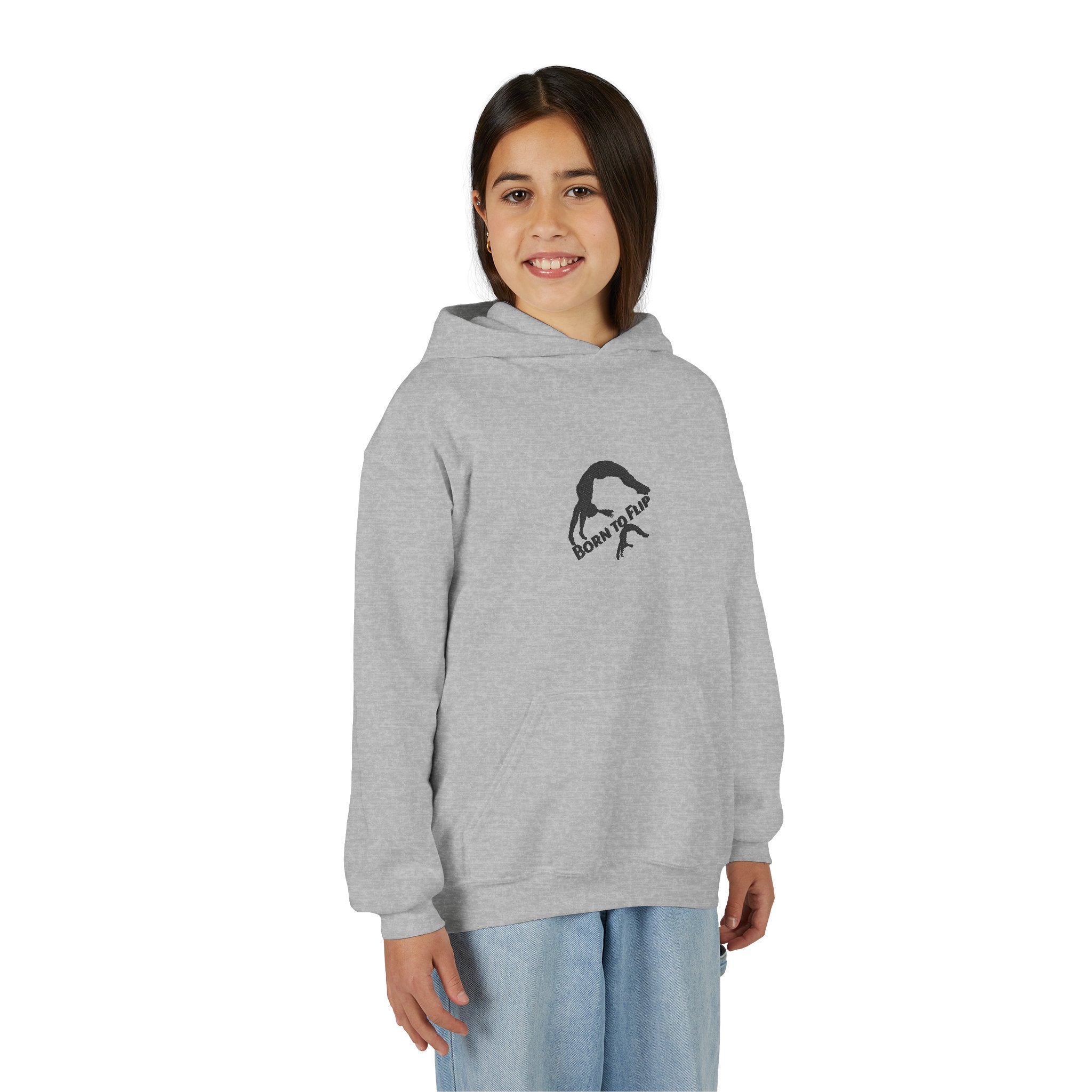Kids Born to Flip Hoodie – Stylish Youth Gym Sweatshirt (Kids)
