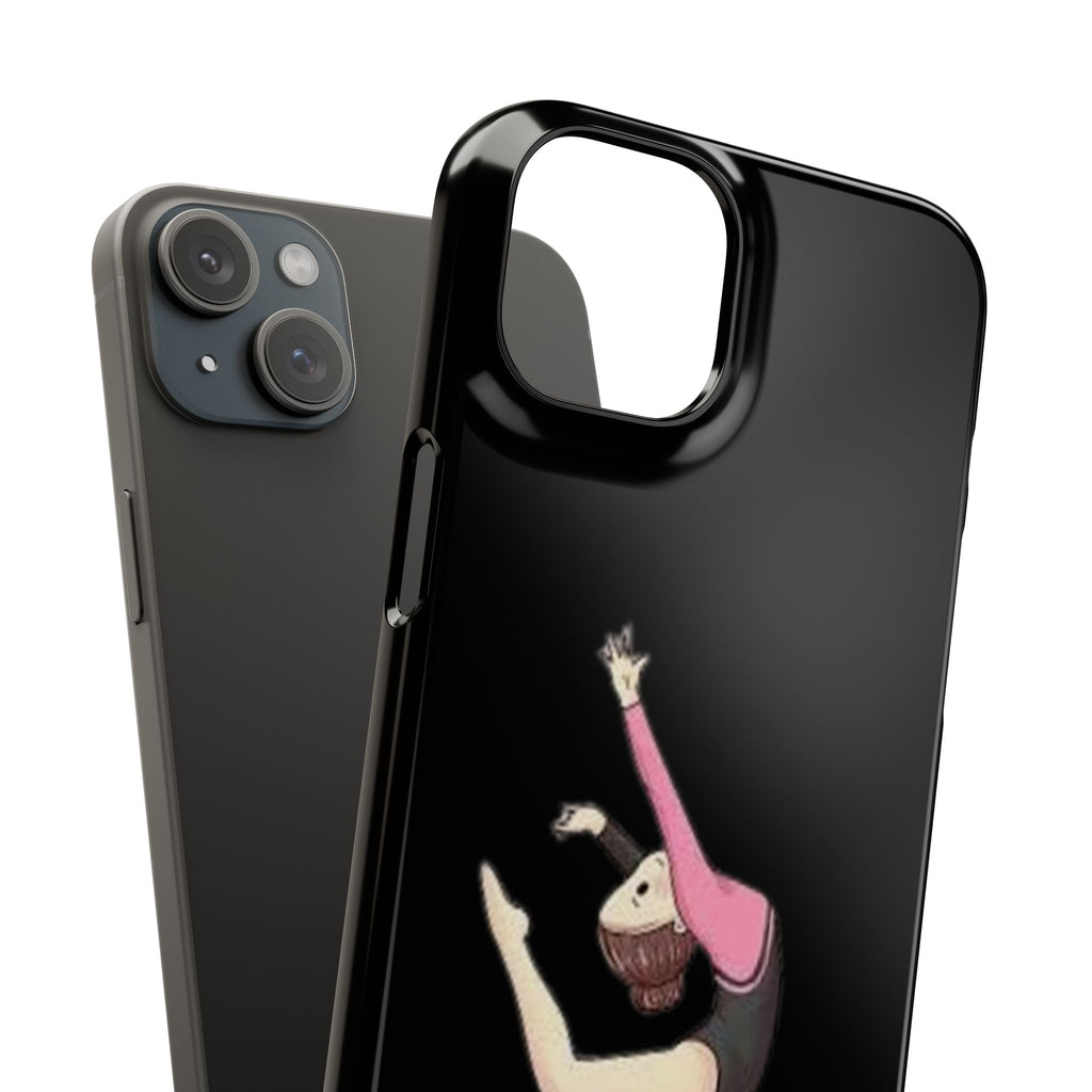 Gymnastics Phone Case — Leaping Girl Snap Case (Black)