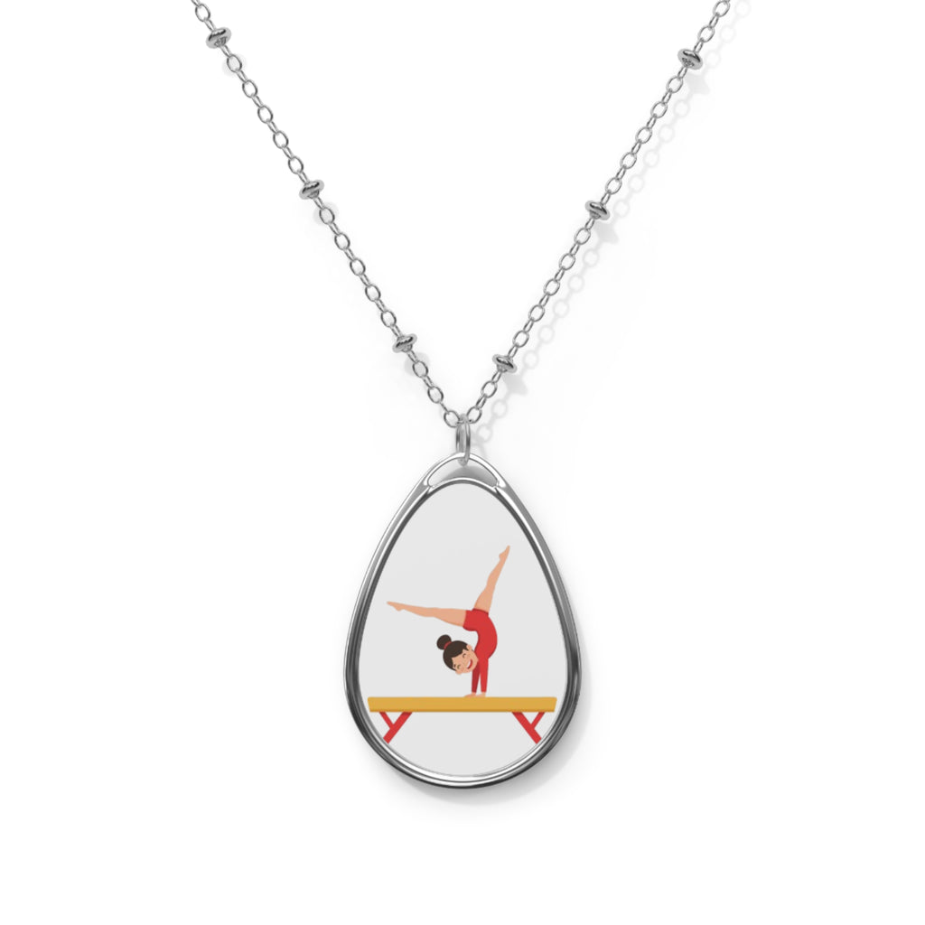 Gymnastics Oval Necklace