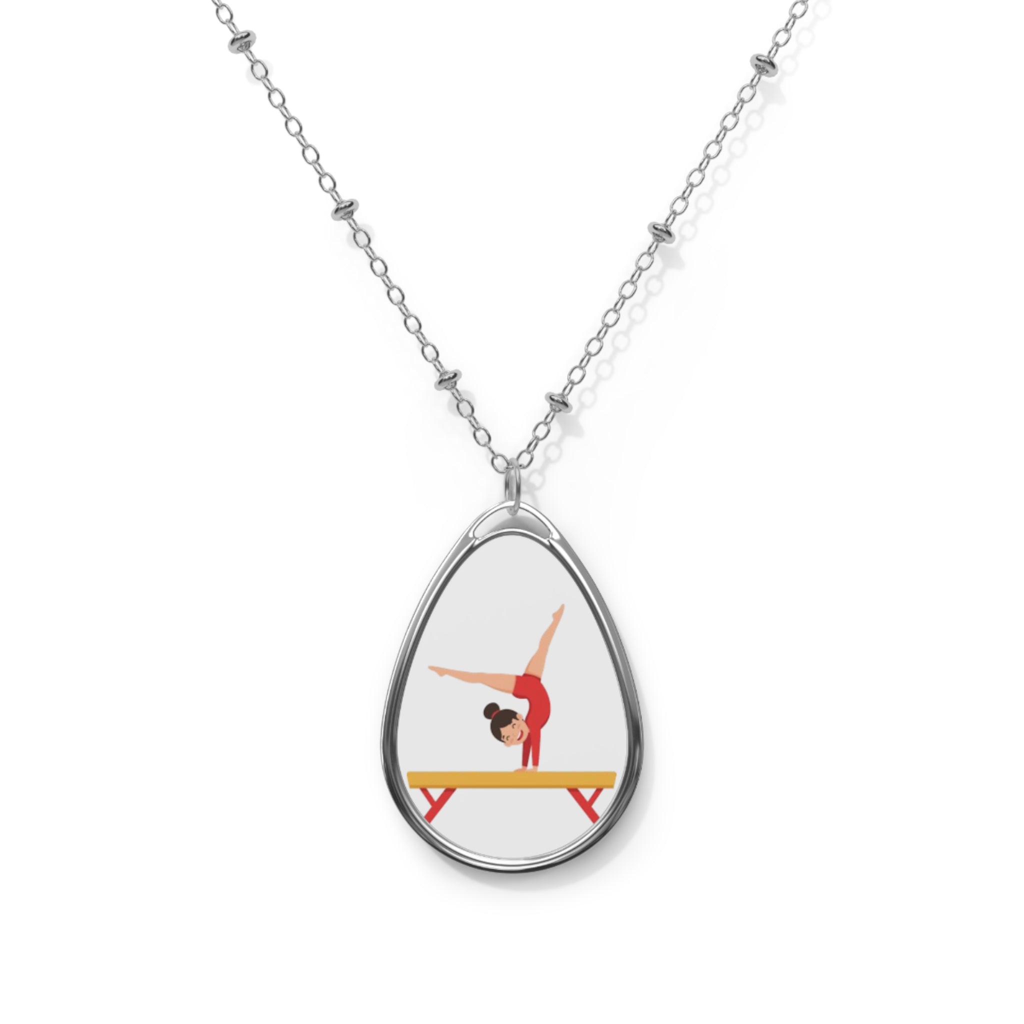 Gymnastics Oval Necklace