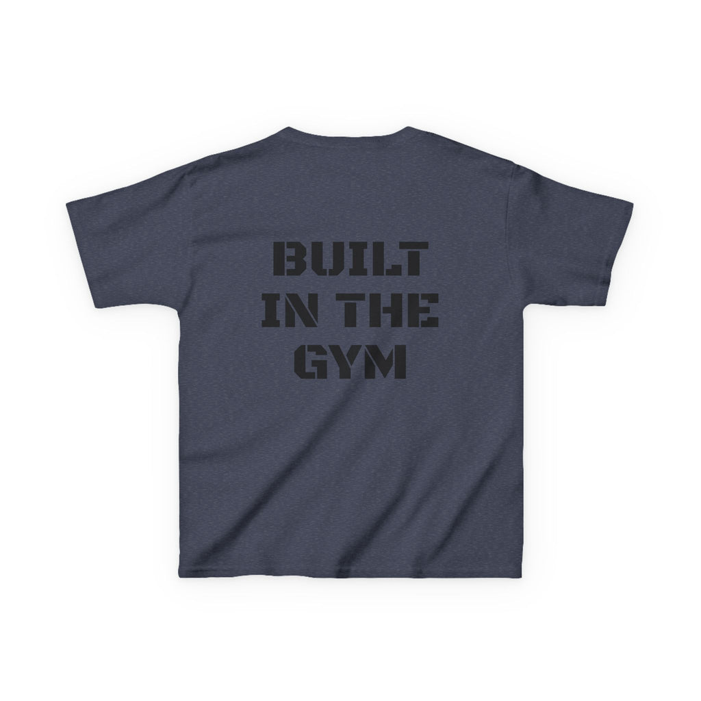 Kids Tee — "Built in the Gym" Motivational Fitness Shirt