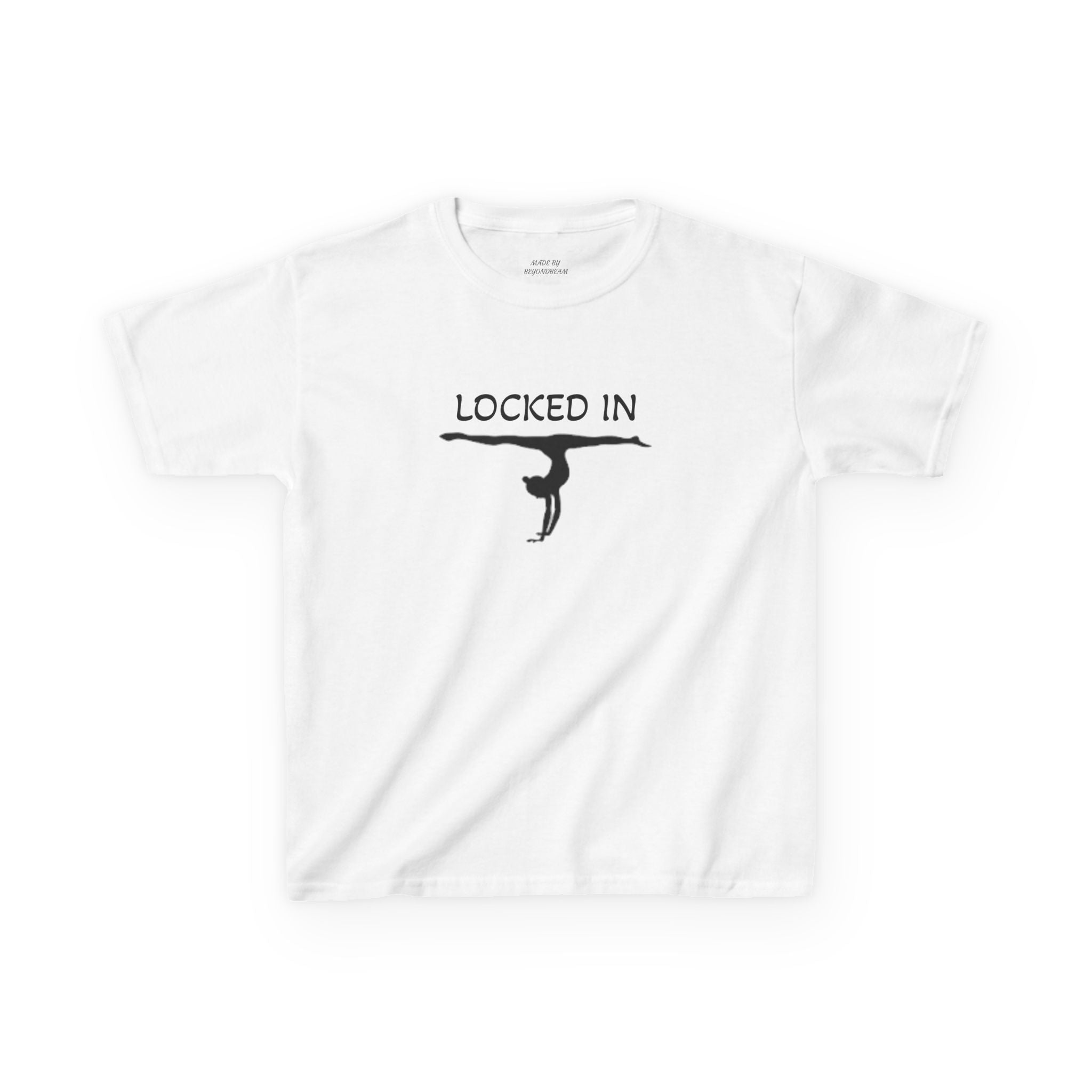 Kids Gymnastics T‑Shirt — "Stay Locked In" Balance Beam Design