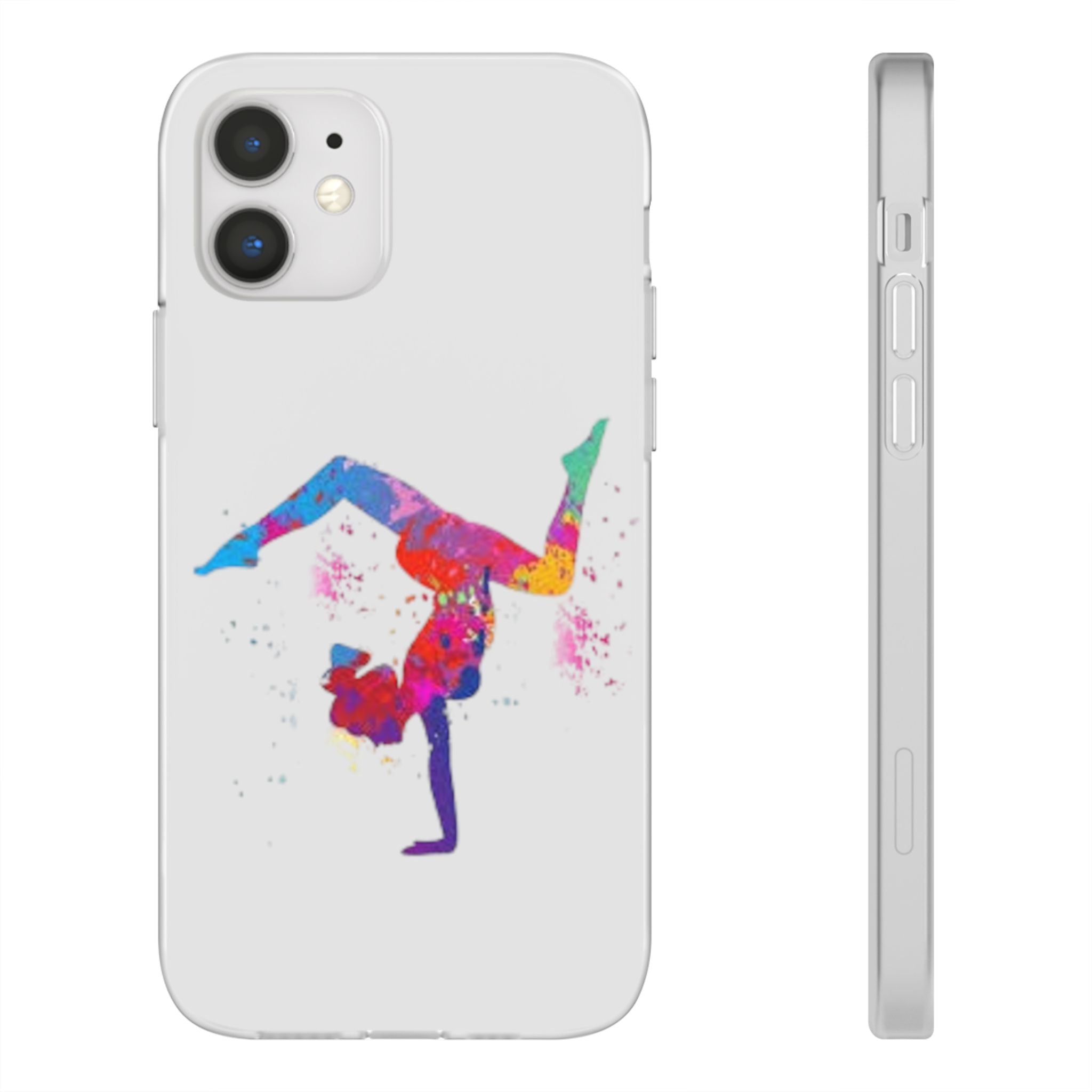 Gymnast Silhouette Phone Case – Colorful Acrobat Watercolor iPhone Cover