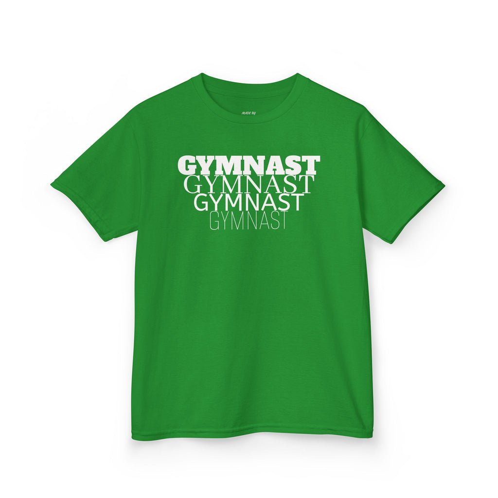 Kids Gymnast Repeat Logo Tee - Youth Gymnastics Shirt