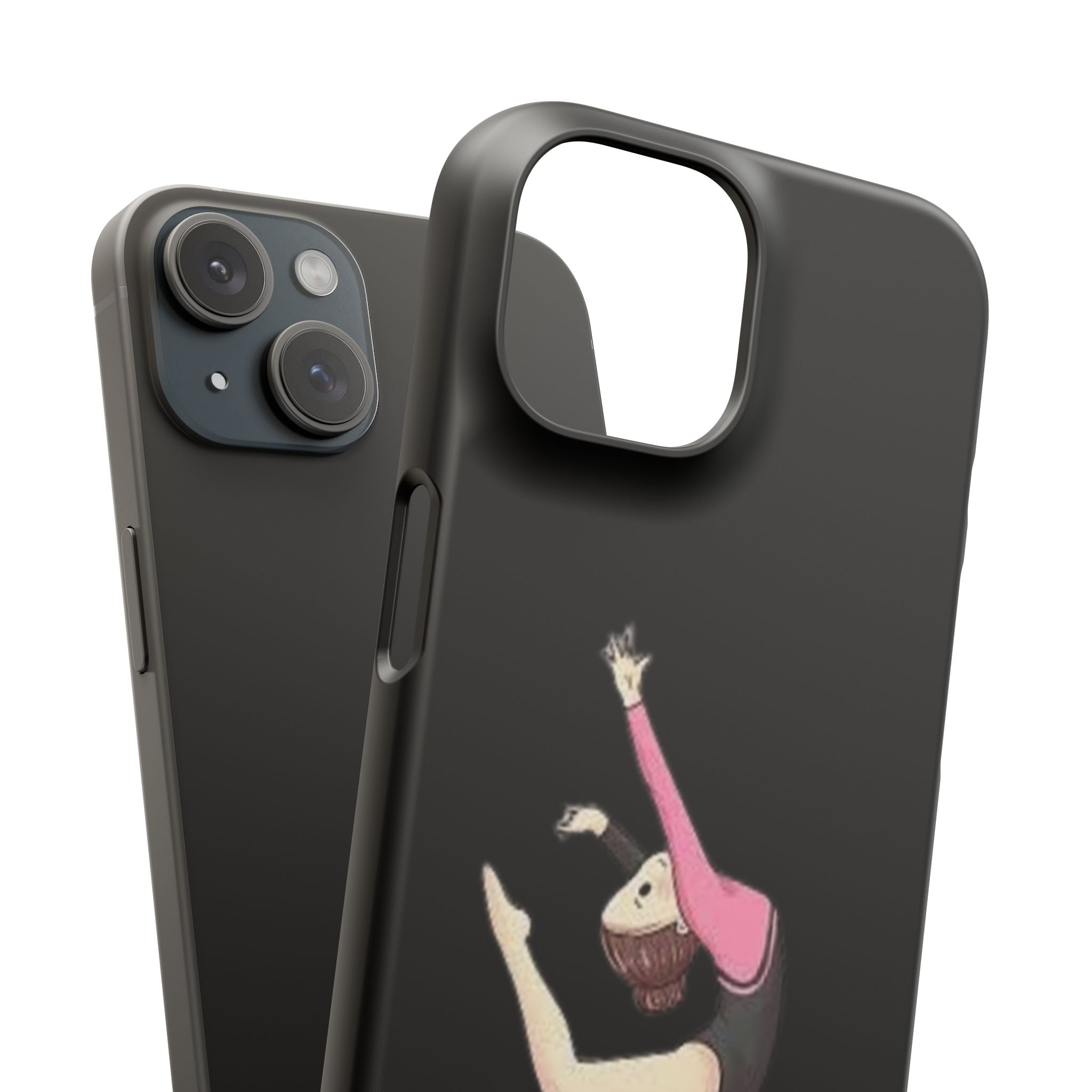 Gymnastics Phone Case — Leaping Girl Snap Case (Black)