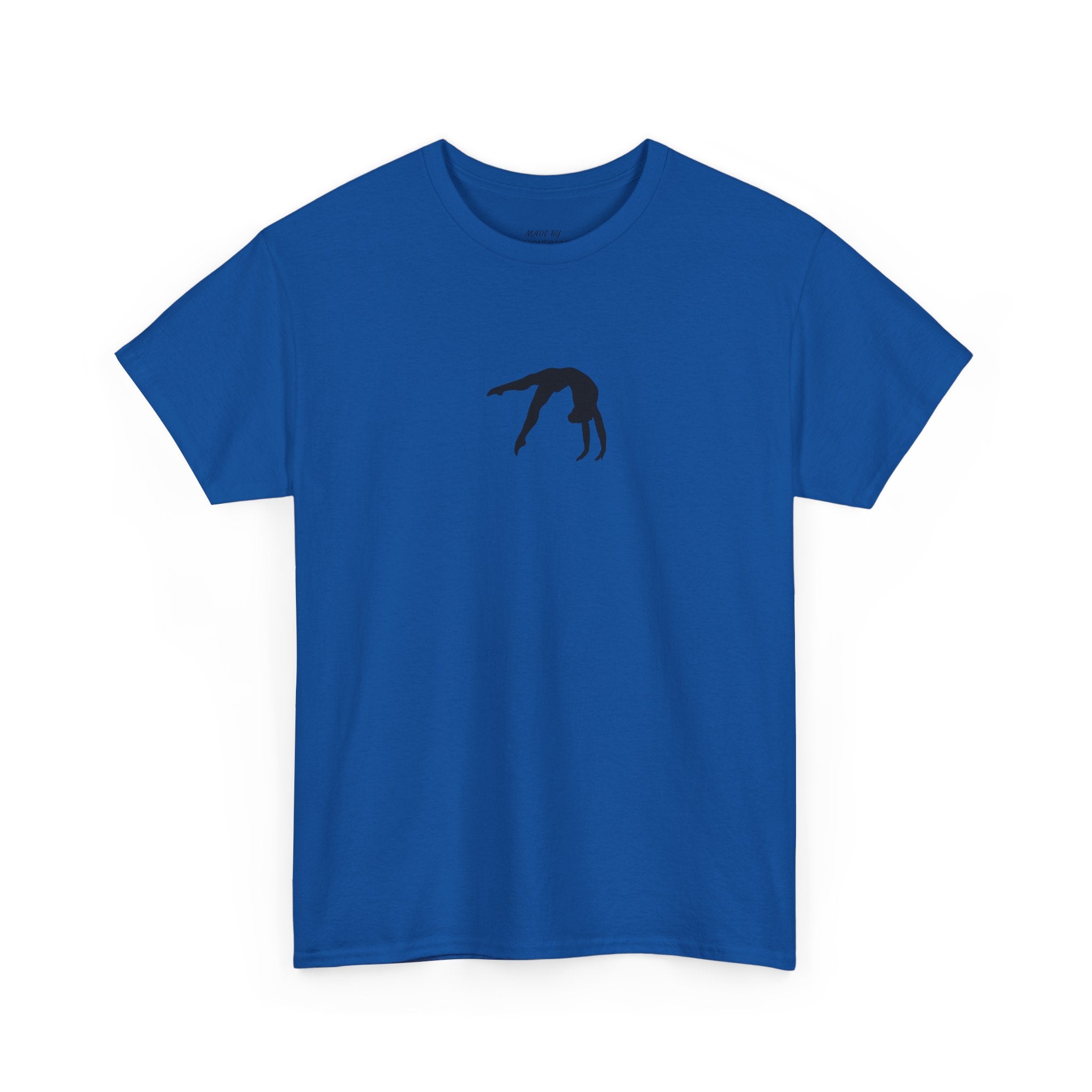 Gymnast Silhouette T-Shirt — Minimal Backbend Design Athletic Tee (Adults)