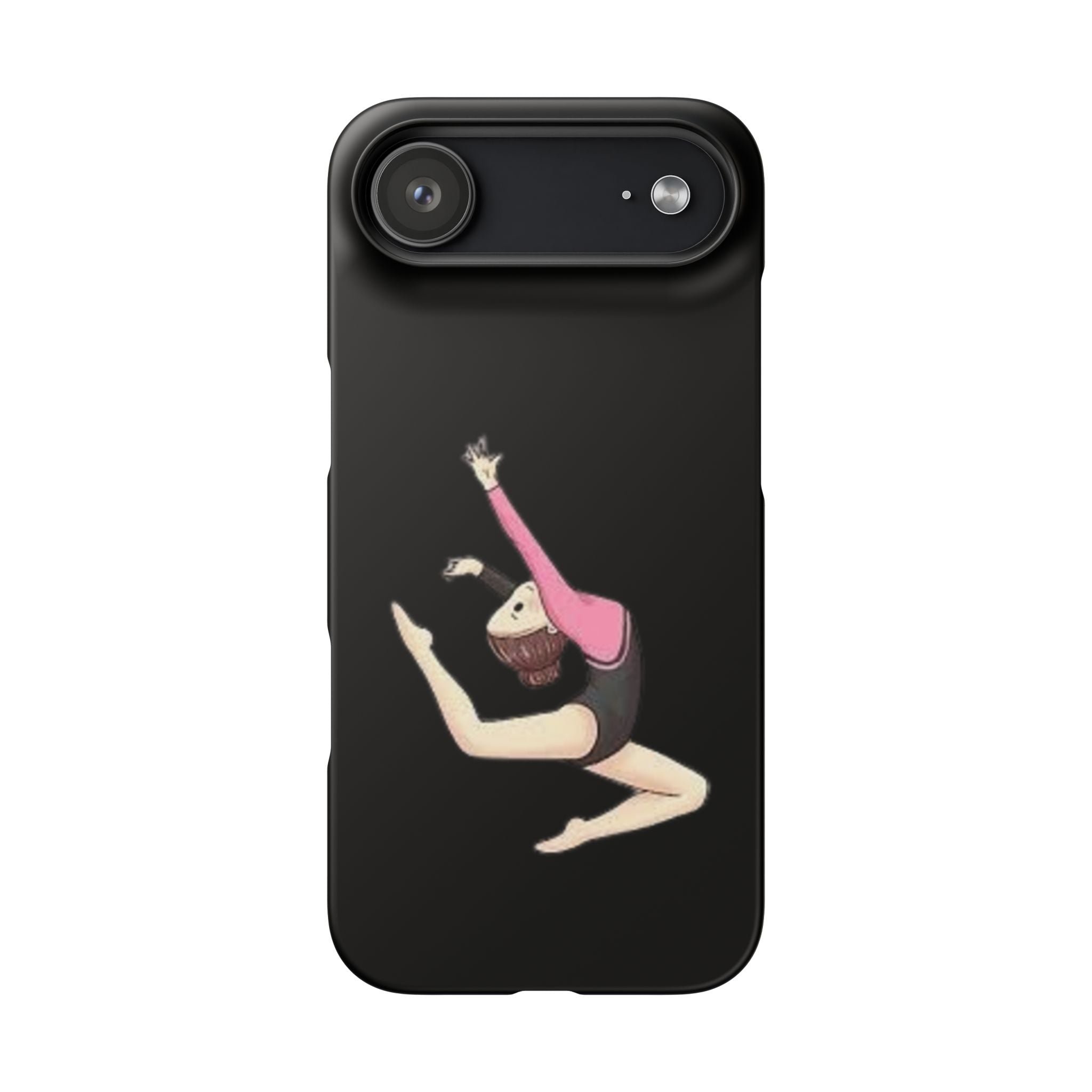 Gymnastics Phone Case — Leaping Girl Snap Case (Black)