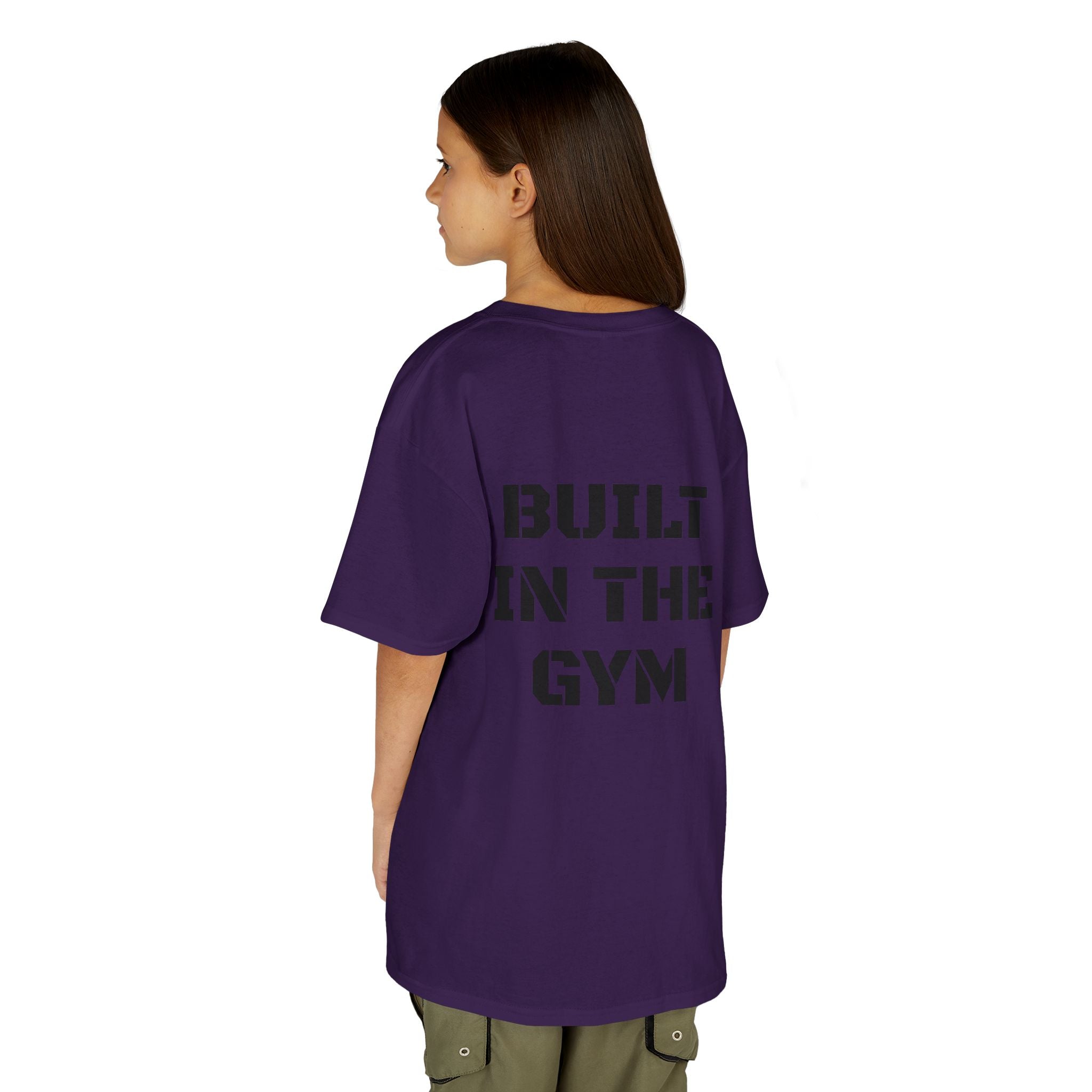 Kids Tee — "Built in the Gym" Motivational Fitness Shirt