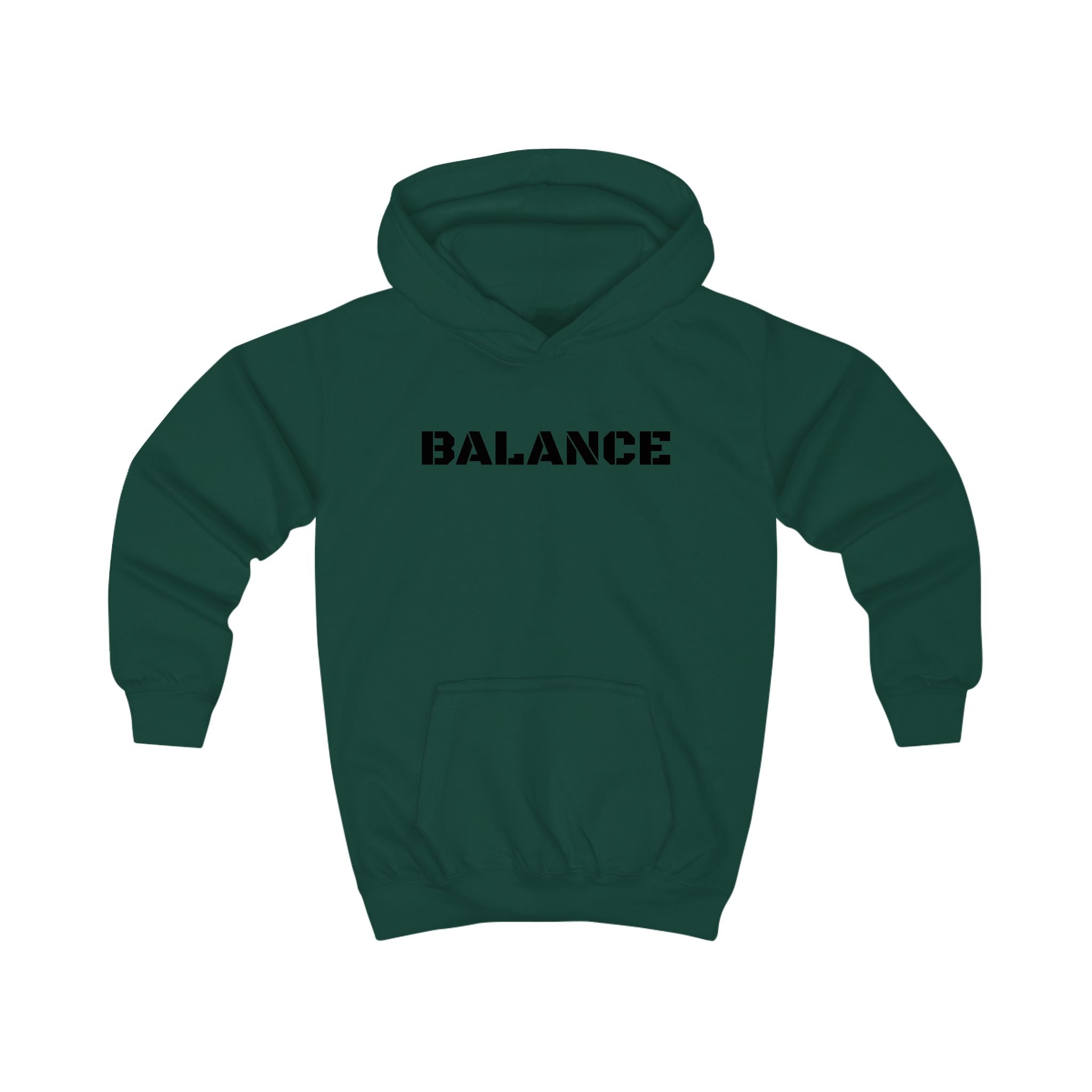 Kids Hoodie — 'BALANCE' Gymnastics Hoodie with Handstand Silhouette