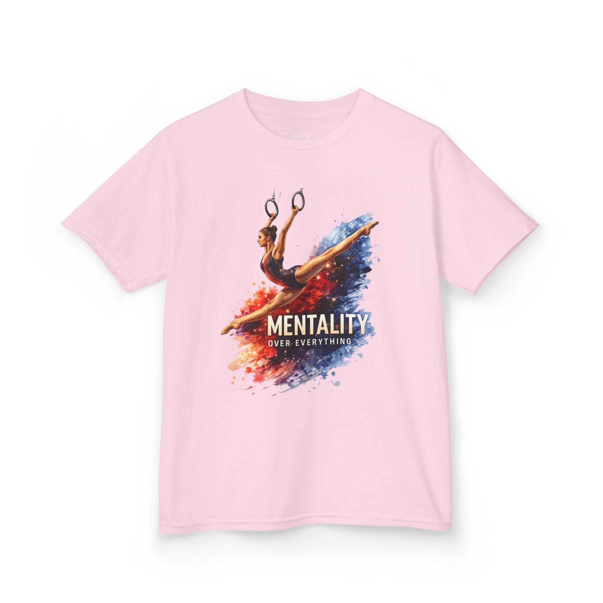 Kids Gymnastics T‑Shirt — 'Mentality: Gymnastics' Colorful Athlete Design