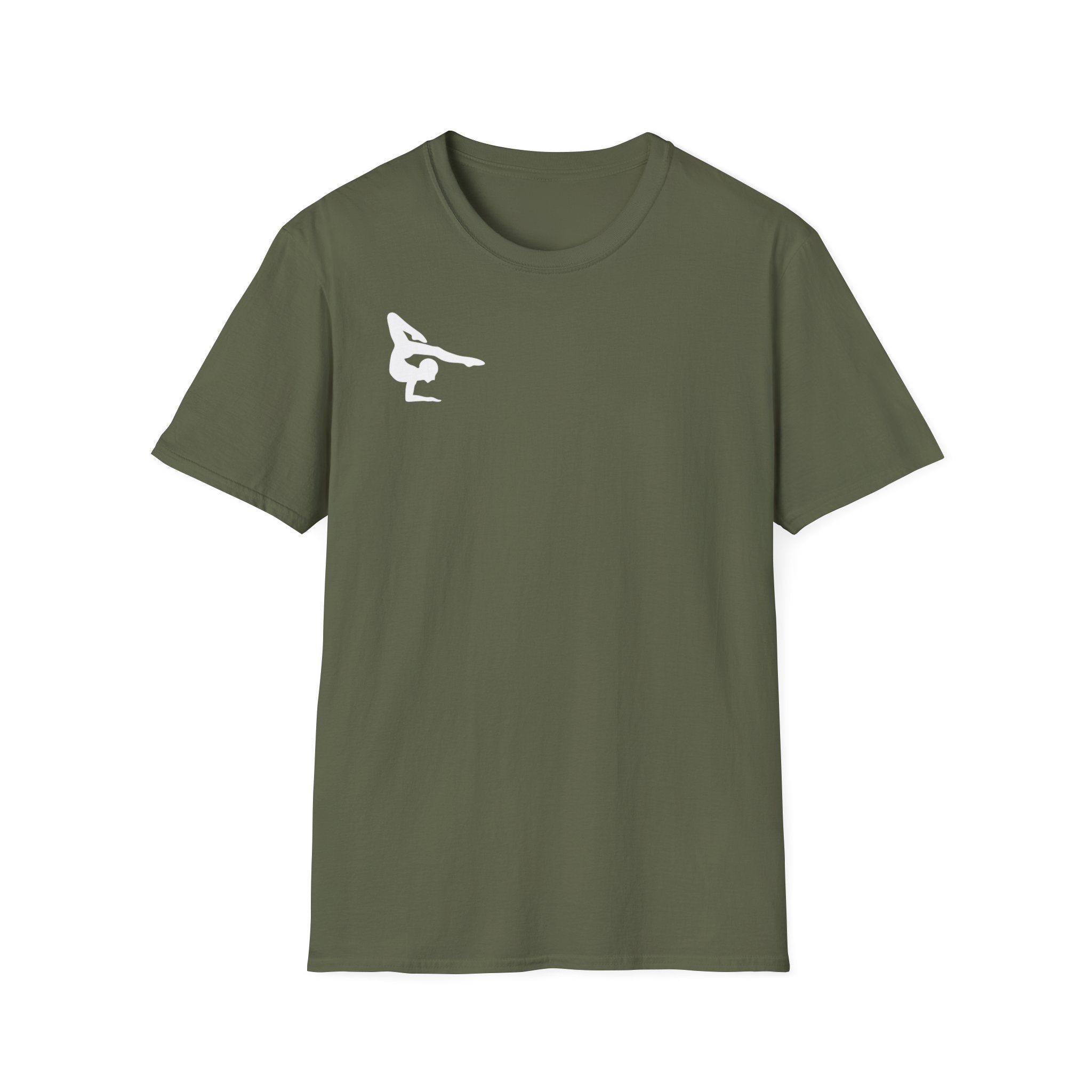 Relentless Gymnastics T-Shirt — Back Silhouette Athletic Tee (Adults)