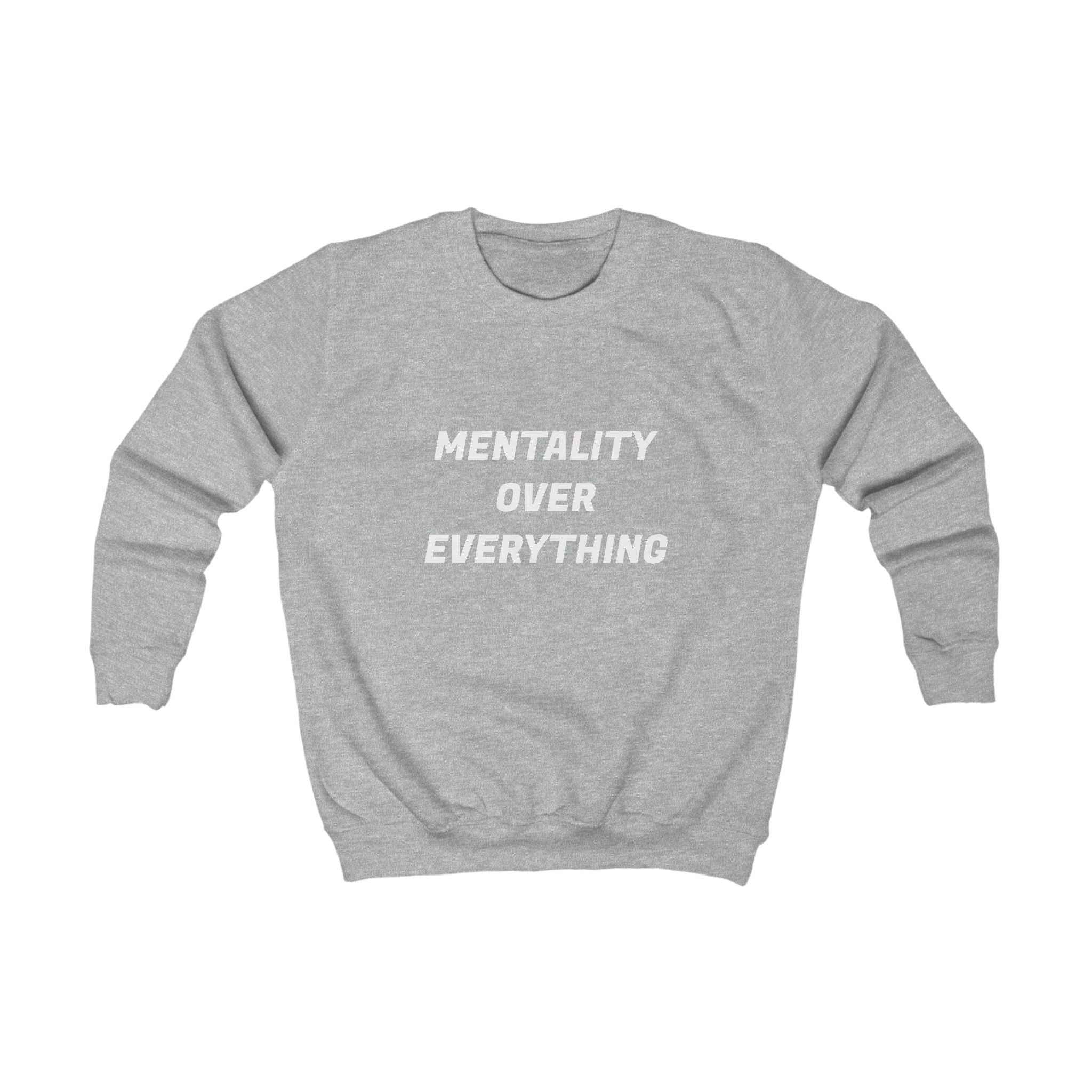 Kids Sweatshirt "Mentality Over Everything" – Motivational Youth Crewneck