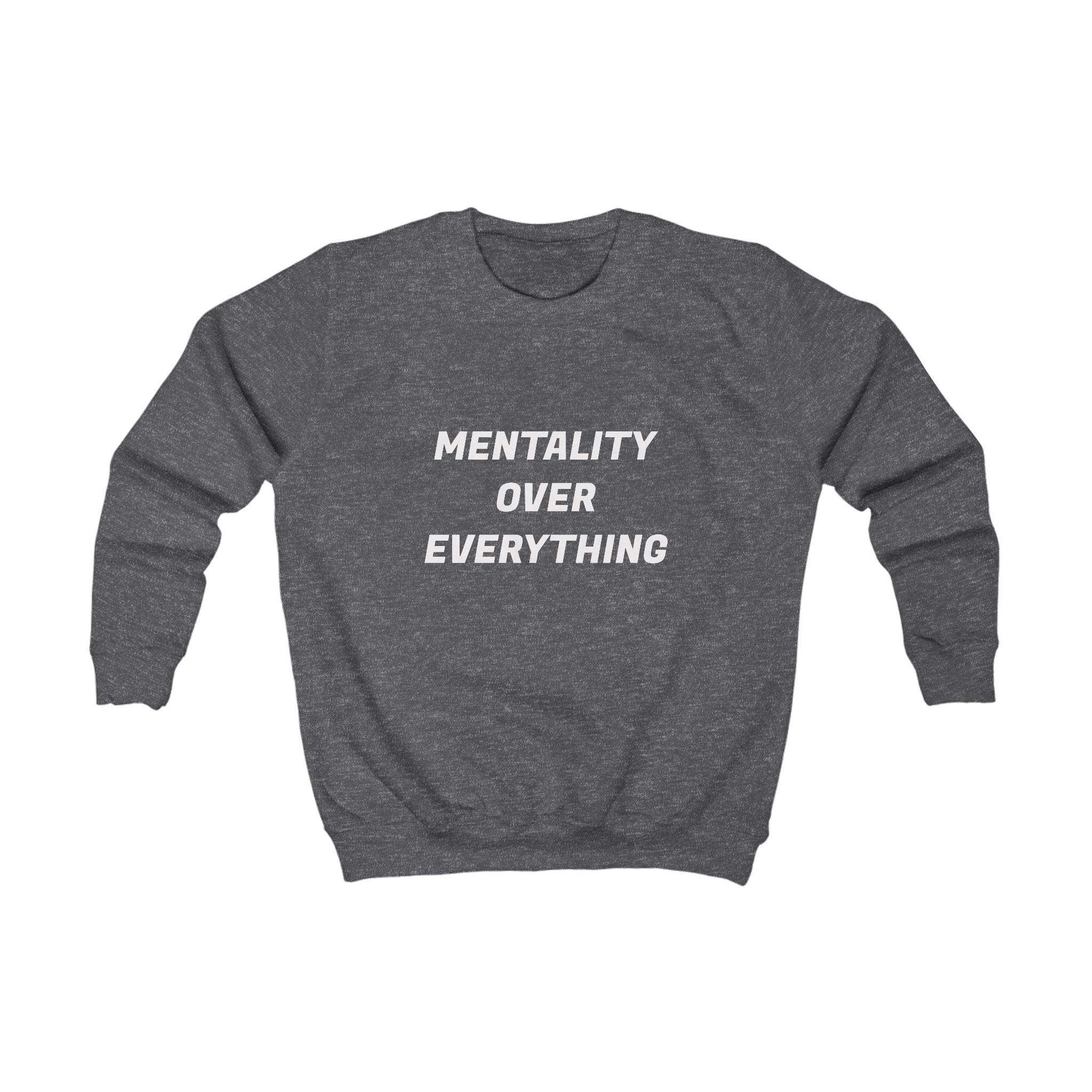 Kids Sweatshirt "Mentality Over Everything" – Motivational Youth Crewneck