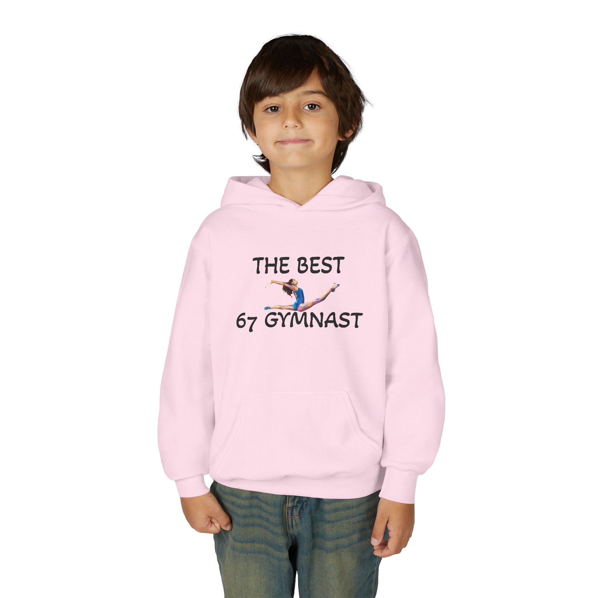 Youth Gymnast Hoodie — "The Best 67 Gymnast" Cute Gymnastics Sweatshirt (Kids)