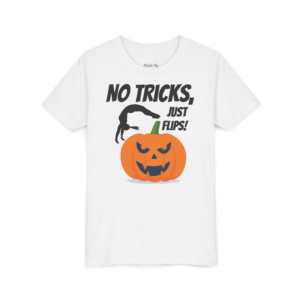 Halloween Kids Tee - No Tricks, Just Flips! (Kids)