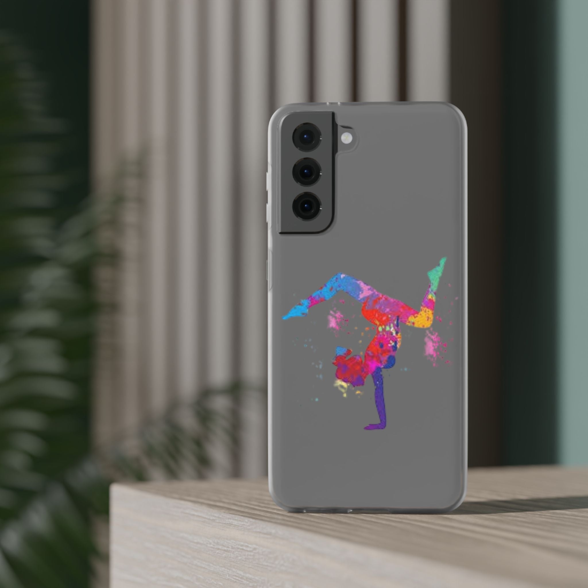 Gymnast Silhouette Phone Case – Colorful Acrobat Watercolor iPhone Cover