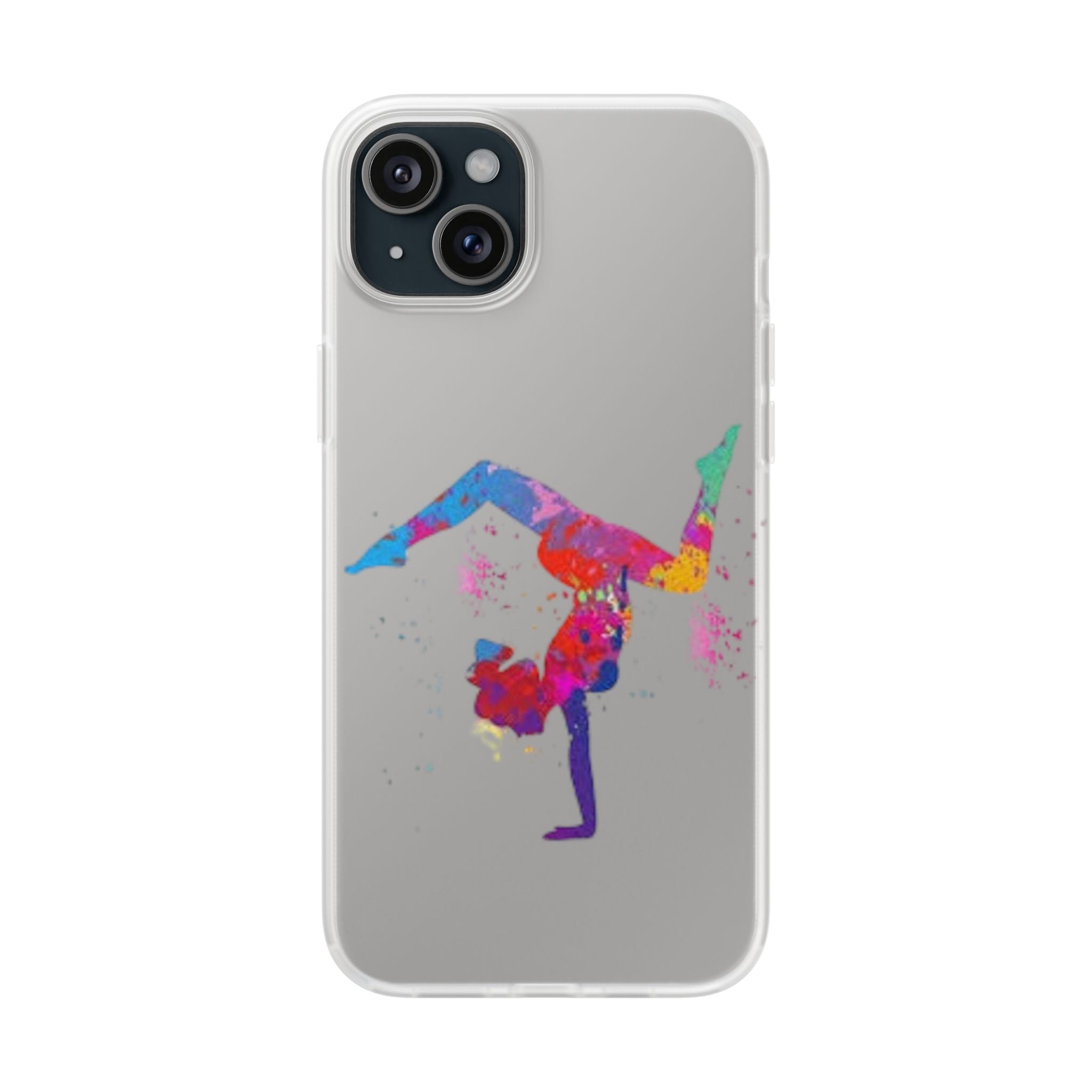 Gymnast Silhouette Phone Case – Colorful Acrobat Watercolor iPhone Cover