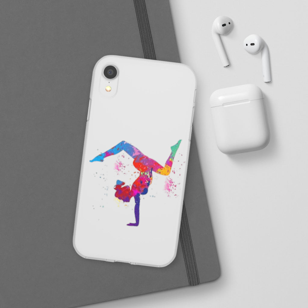 Gymnast Silhouette Phone Case – Colorful Acrobat Watercolor iPhone Cover