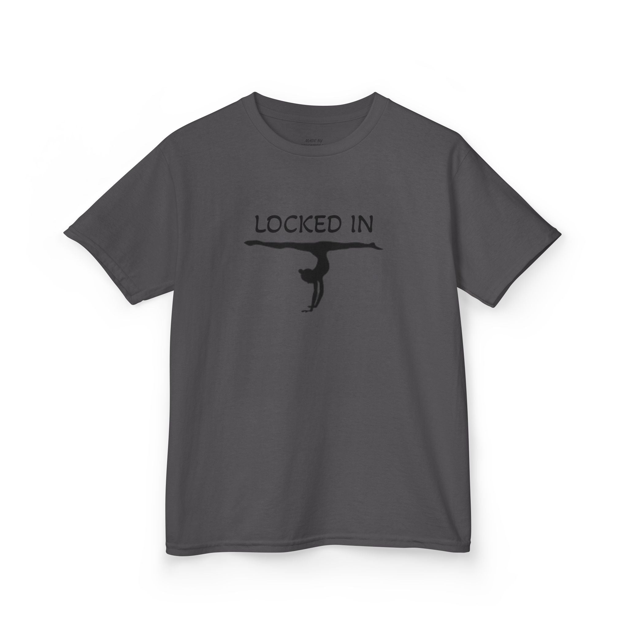 Kids Gymnastics T‑Shirt — "Stay Locked In" Balance Beam Design