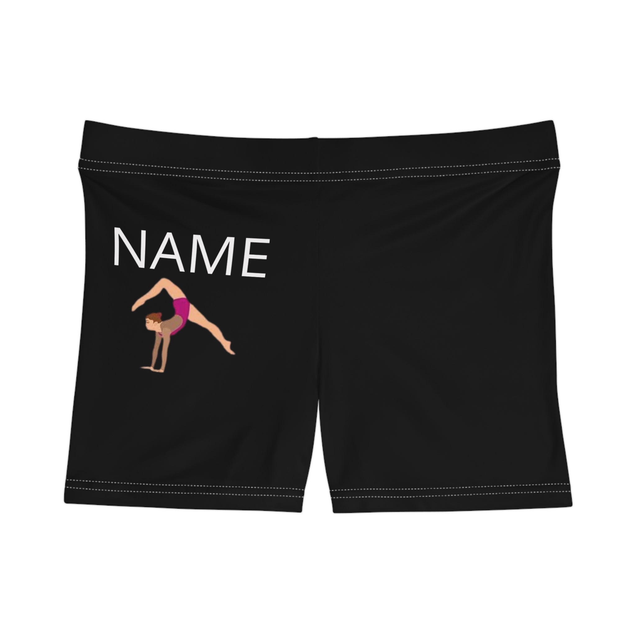 Custom Gymnastics Shorts – Women's Personalized Name Activewear (Adults)