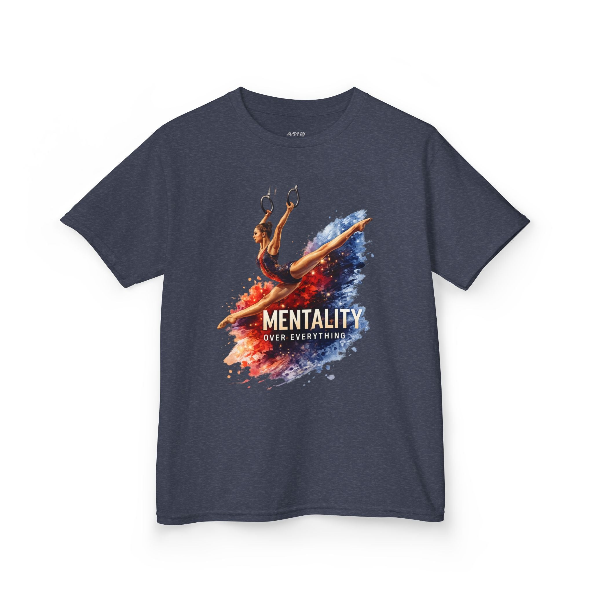 Kids Gymnastics T‑Shirt — 'Mentality: Gymnastics' Colorful Athlete Design