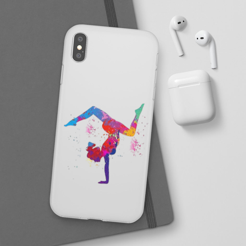 Gymnast Silhouette Phone Case – Colorful Acrobat Watercolor iPhone Cover