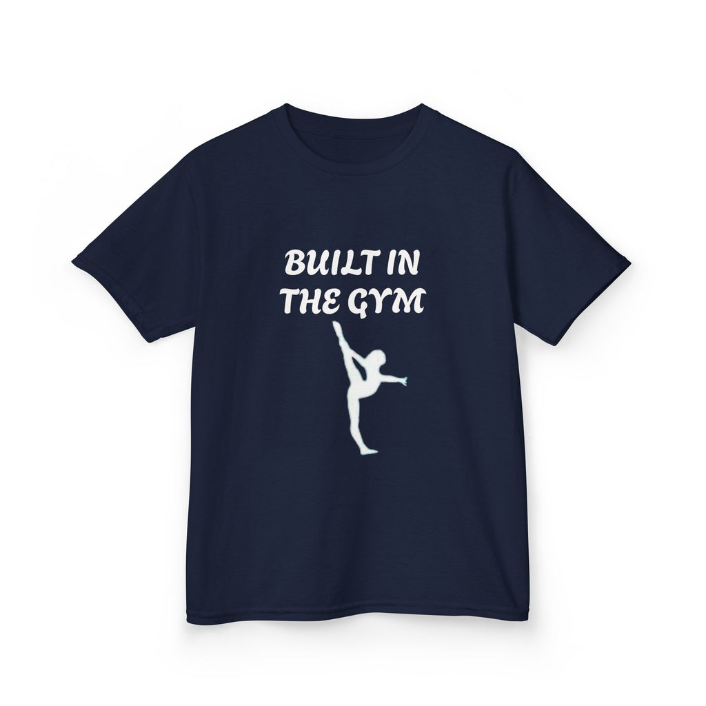 Kids Tee — "Built in the Gym" Gymnastics Shirt