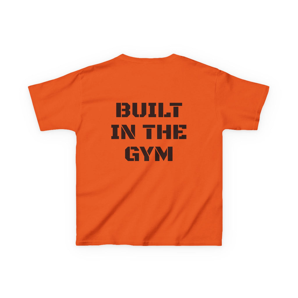 Kids Tee — "Built in the Gym" Motivational Fitness Shirt