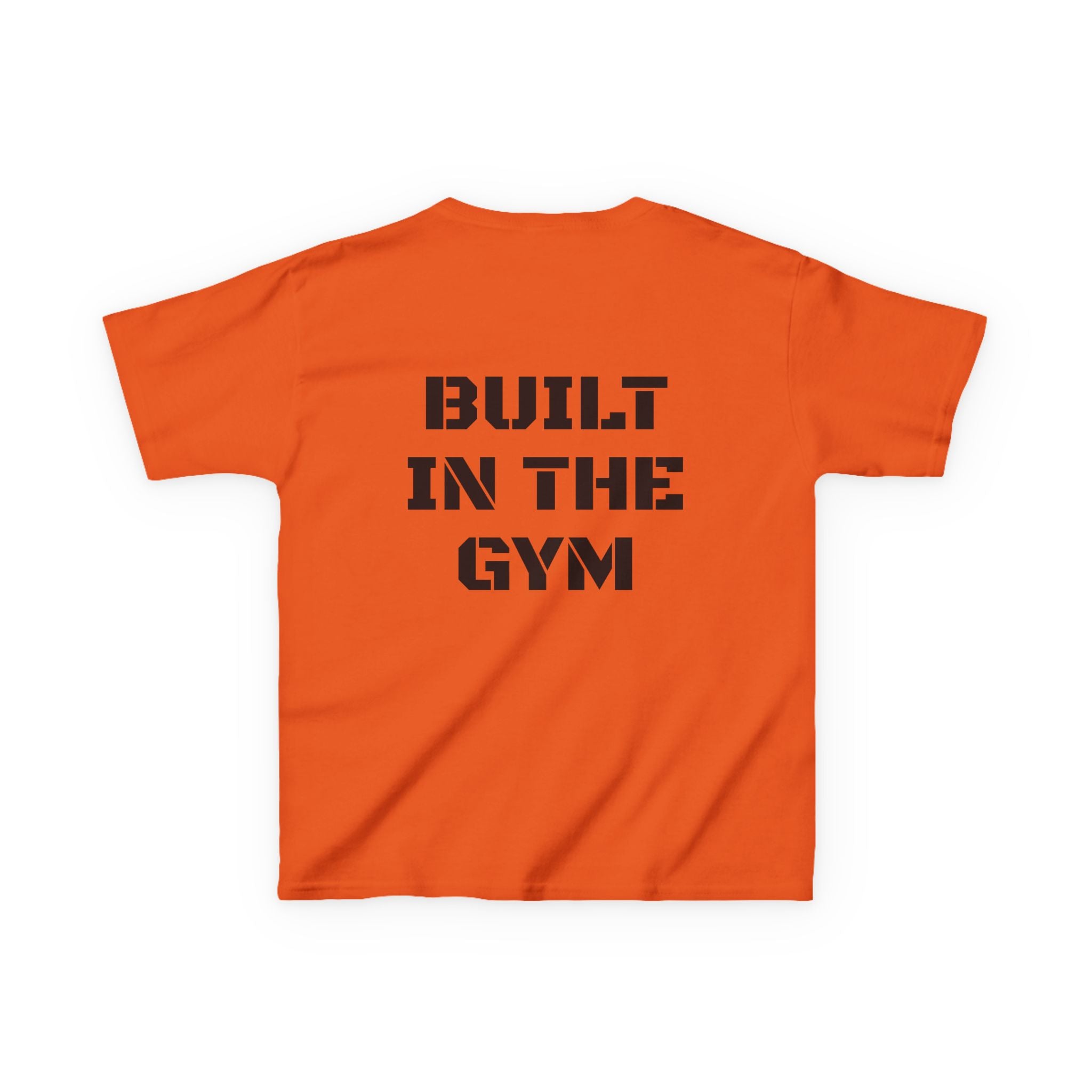 Kids Tee — "Built in the Gym" Motivational Fitness Shirt