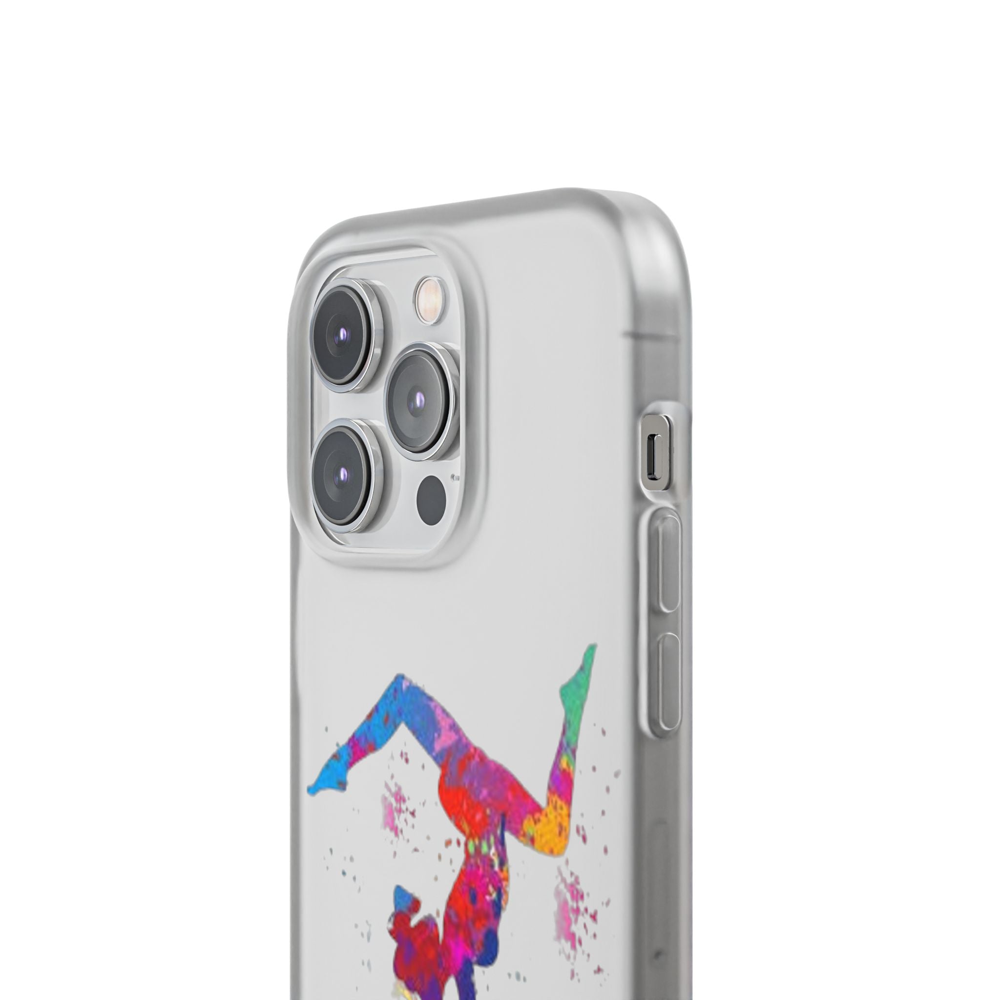 Gymnast Silhouette Phone Case – Colorful Acrobat Watercolor iPhone Cover